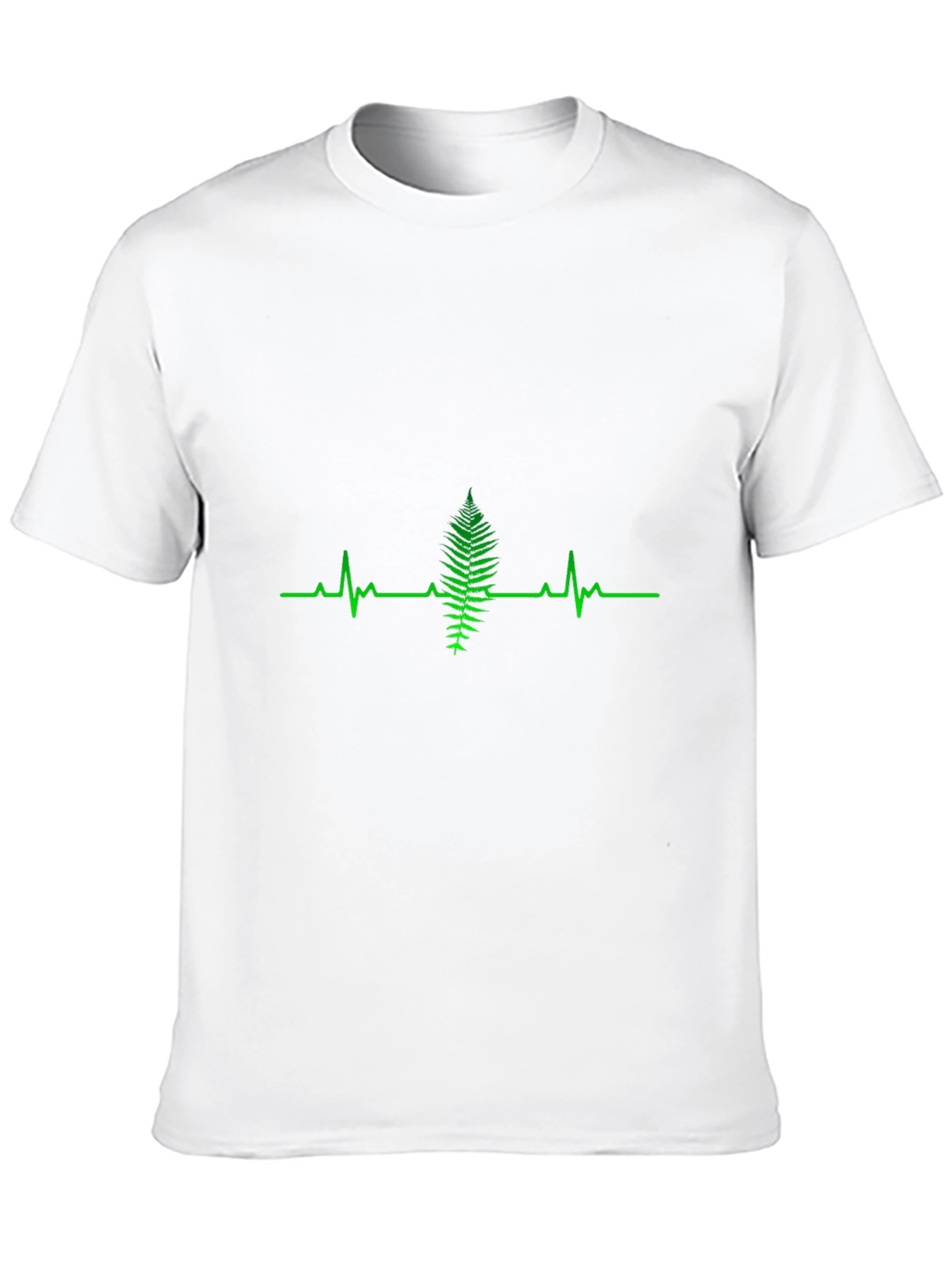 Black Fern Heartbeat Graphic Tee - Black Cotton T-Shirt view 10