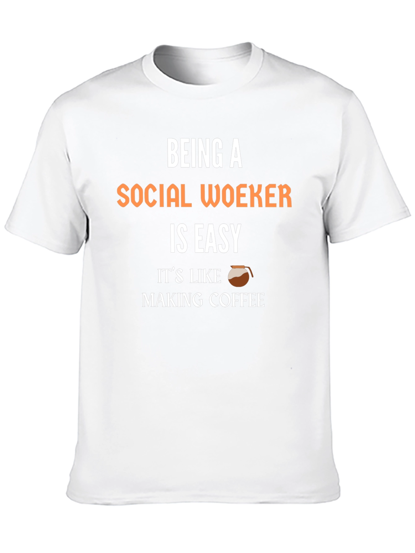 Black Social Worker Coffee T-Shirt - Easy Job! view 10