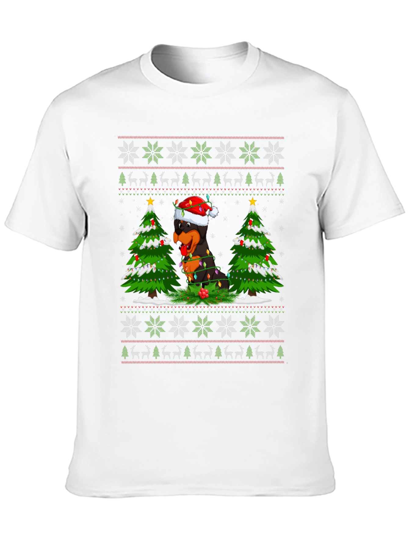 Rottweiler Christmas Sweater T-Shirt - 10