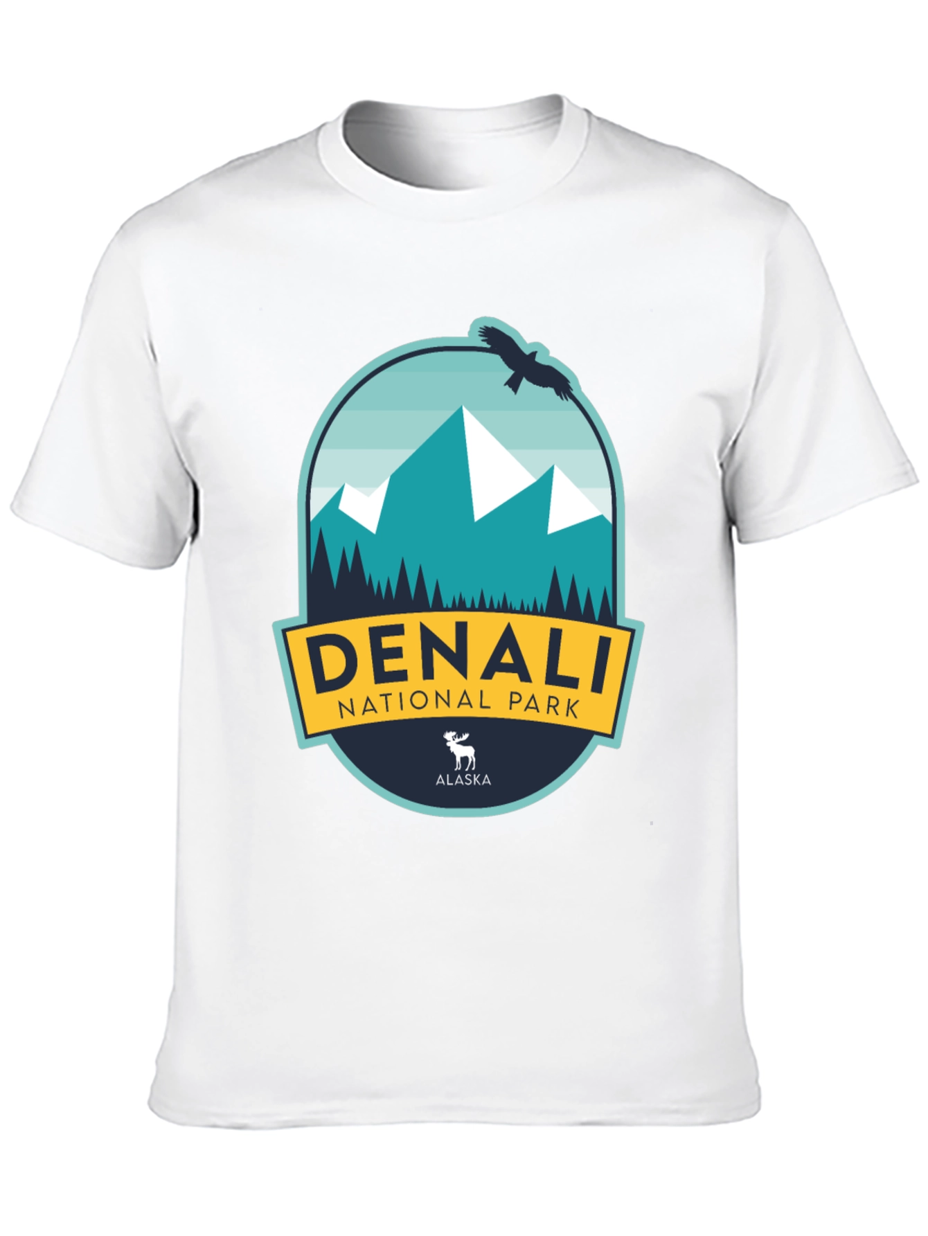 Black Denali National Park Black T-Shirt view 10