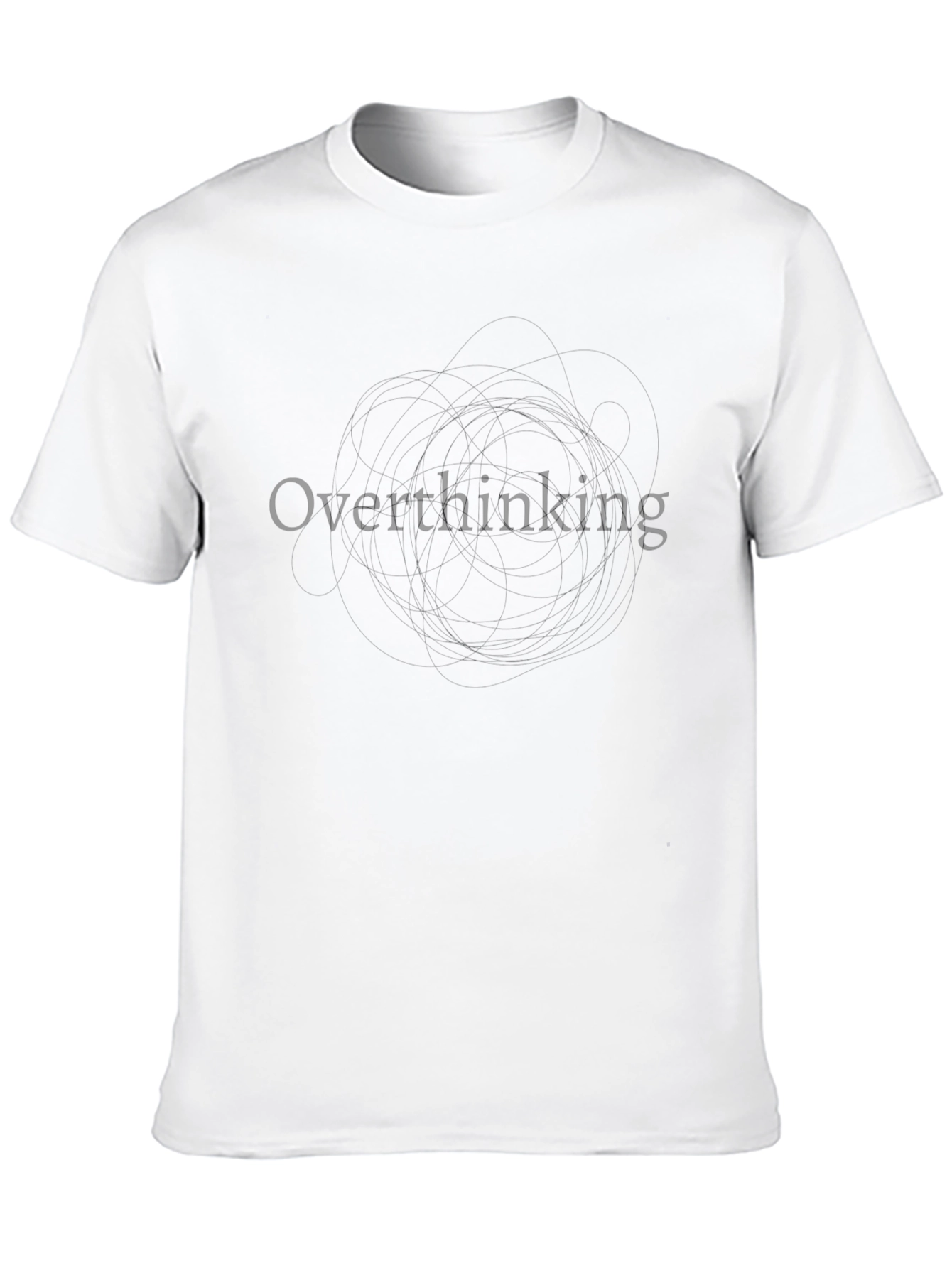Black Overthinking Graphic Tee - Men's Black T-Shirt view 10