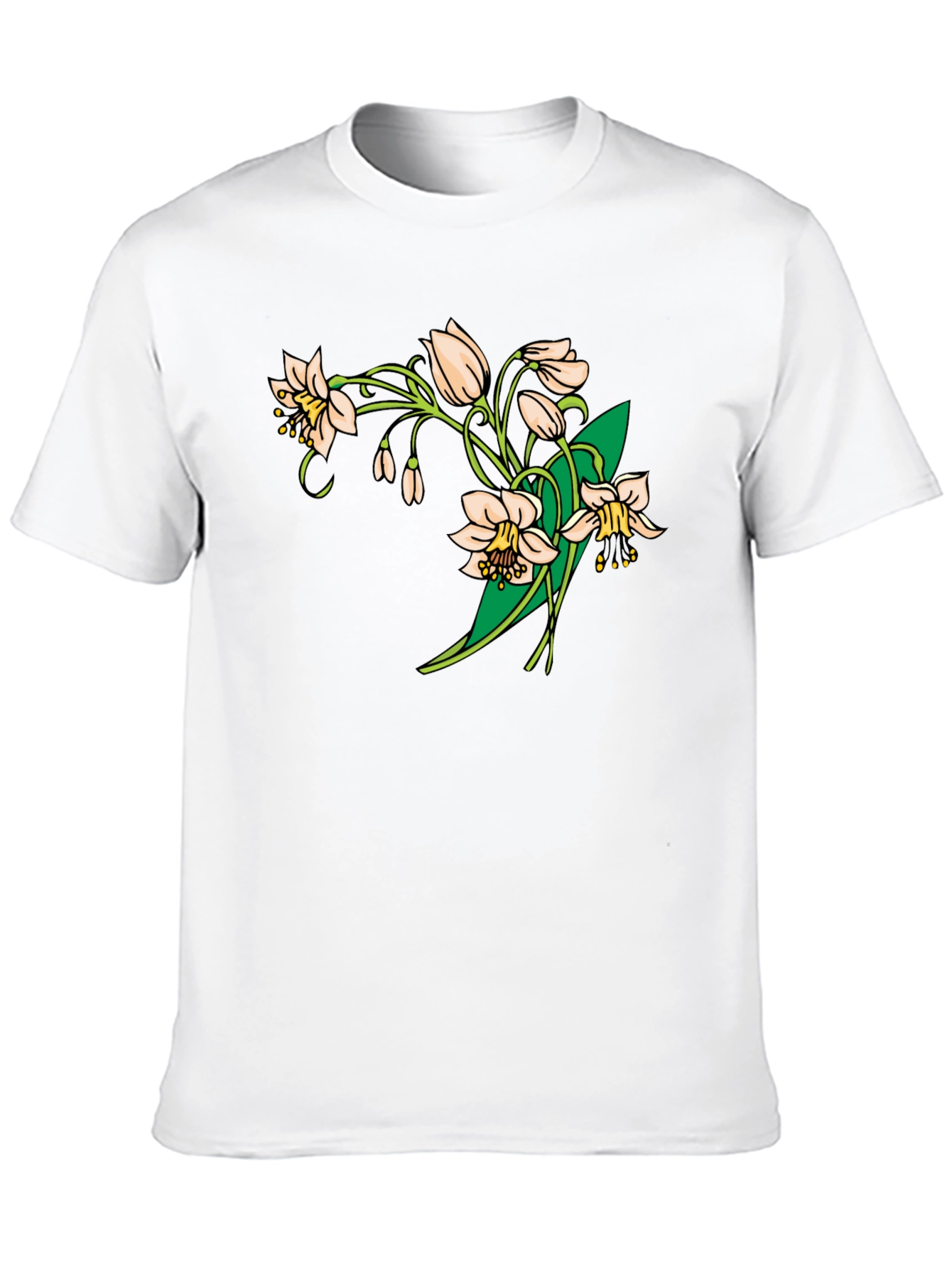 Black Floral Print Black T-Shirt - Stylish & Comfortable view 10