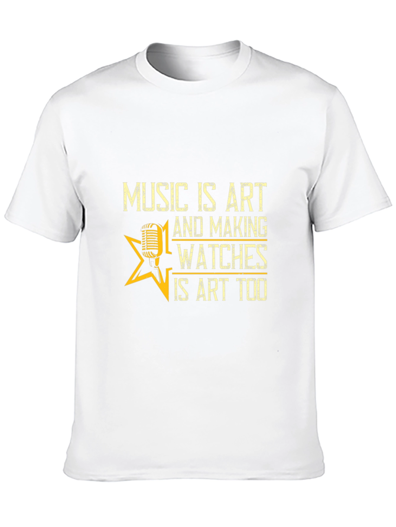 Black Music and Watches Art T-Shirt view 10