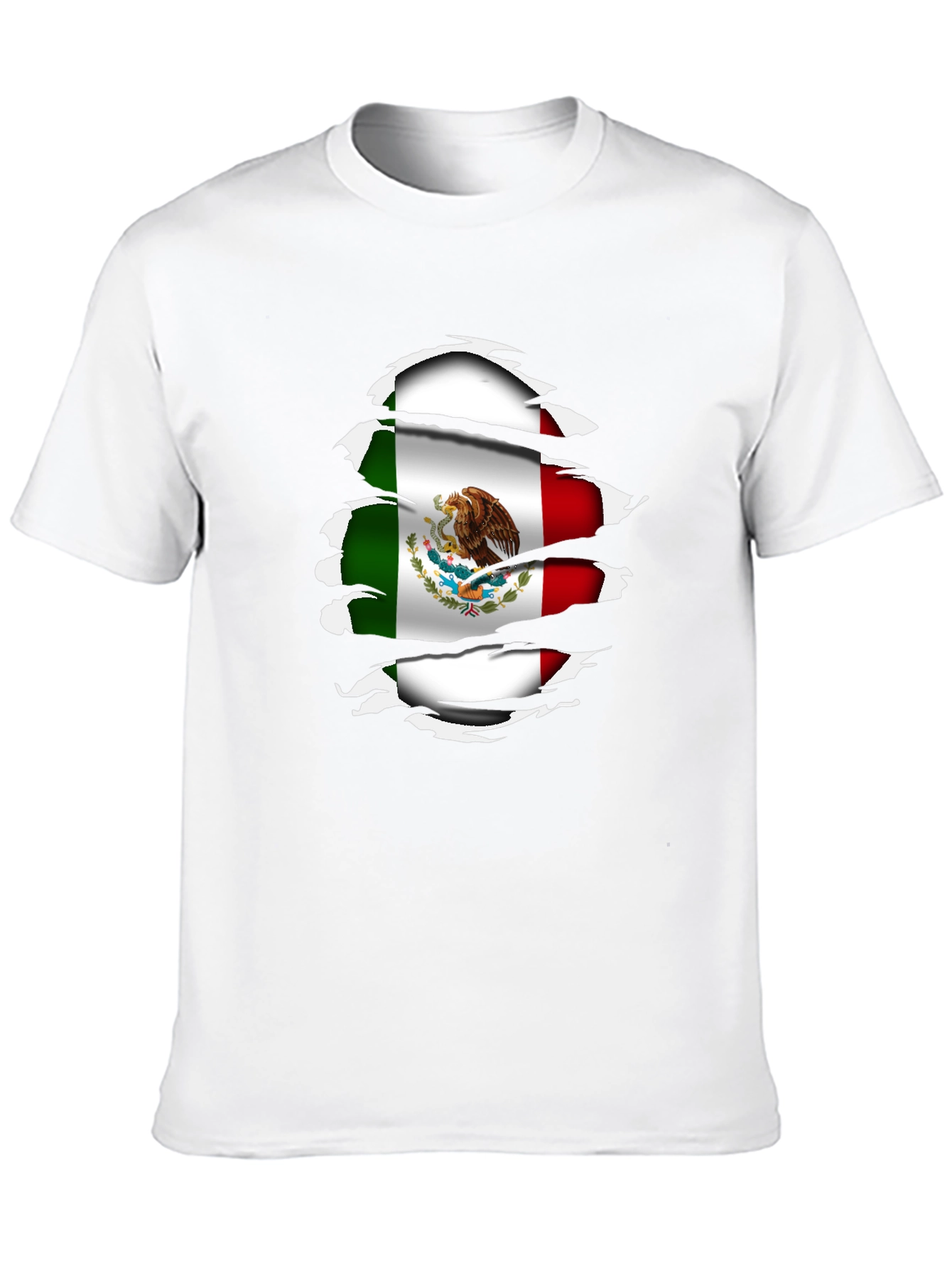 Mexico Flag Ripped Shirt - Stylish Patriotic Tee - 10