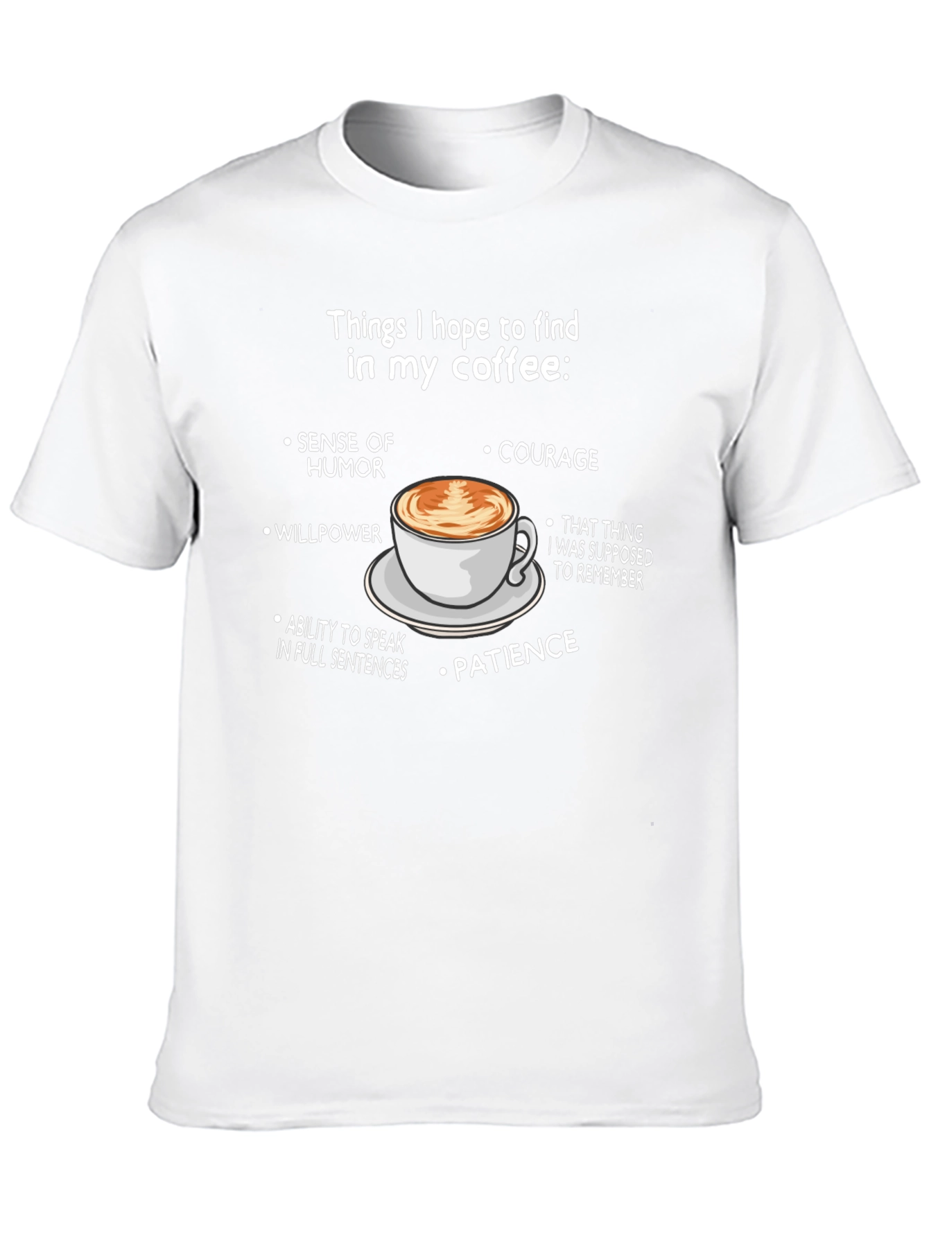 Black Humorous Coffee Wish List T-Shirt view 10