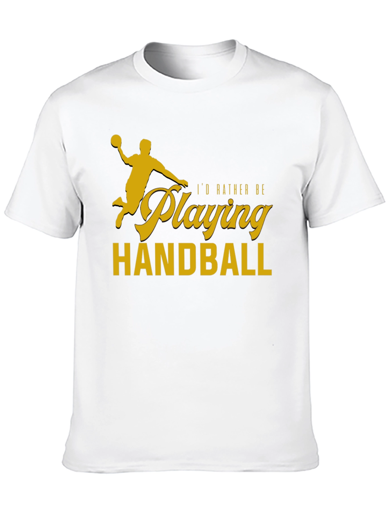 Black Handball Player T-Shirt - "I'd Rather Be Playing Handball" view 10