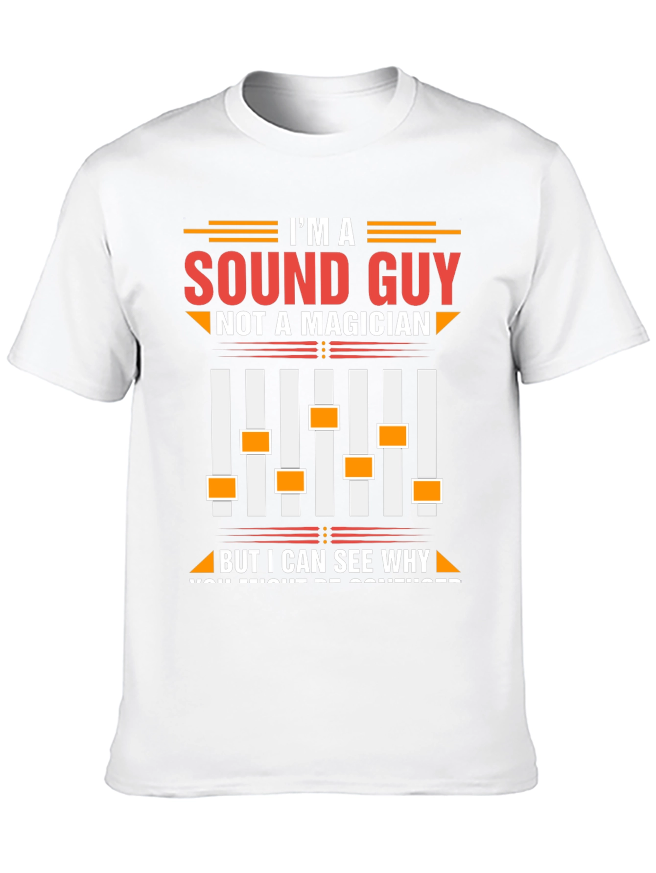 Black Sound Guy T-Shirt - Not a Magician Audio Engineer Tee view 10