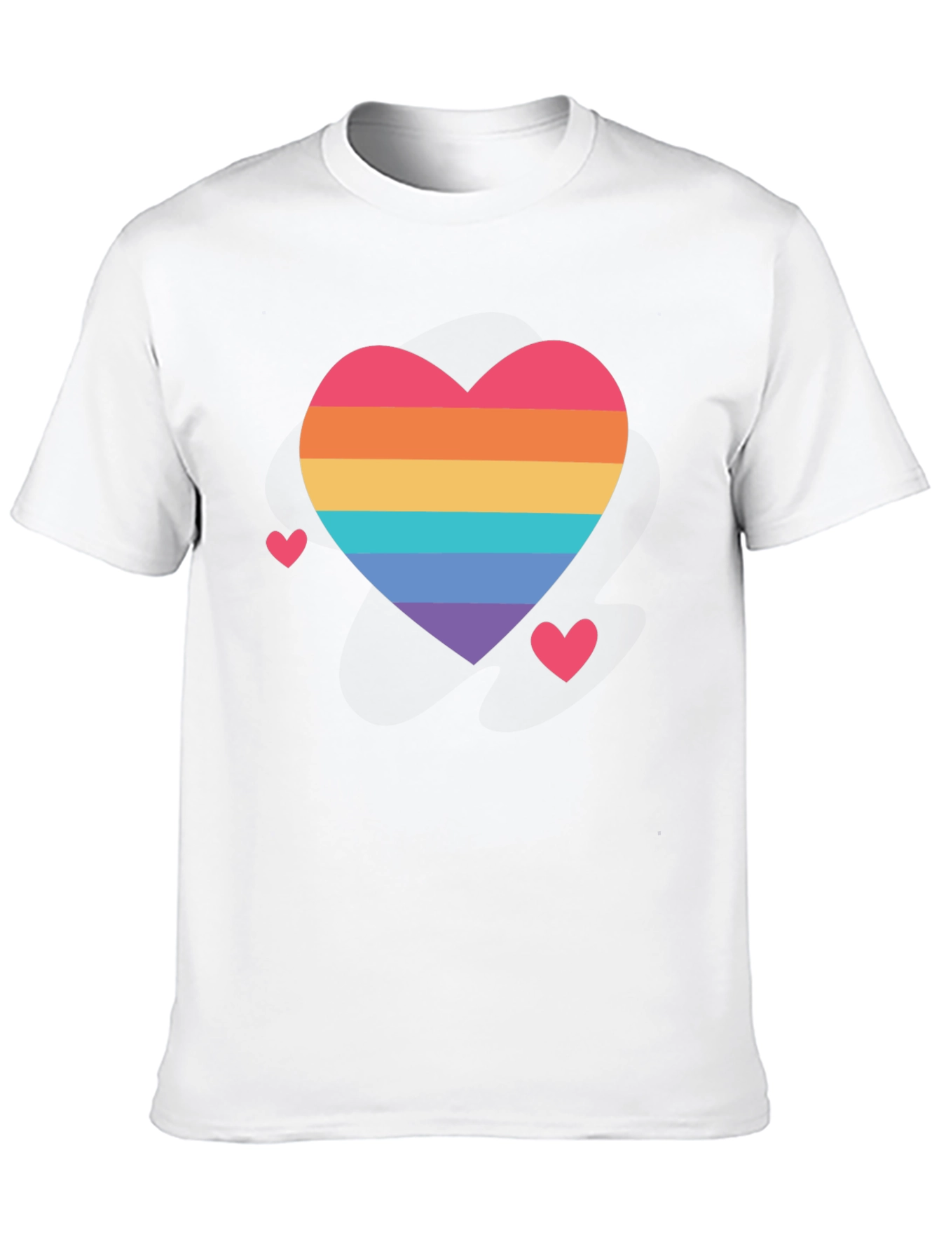 Black Rainbow Heart Pride T-Shirt - Soft Cotton Comfort view 10