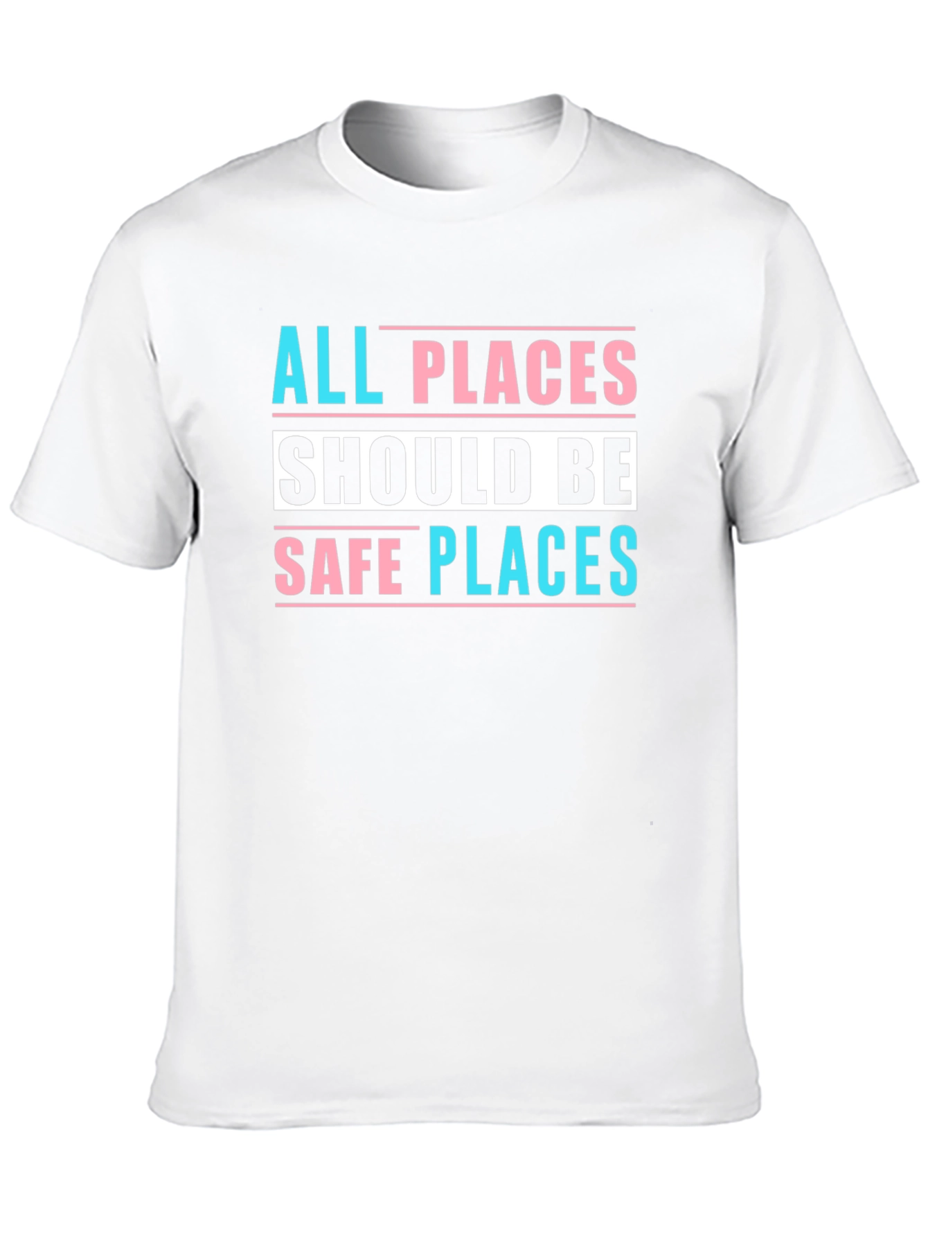 Black All Places Should Be Safe Places Tee view 10