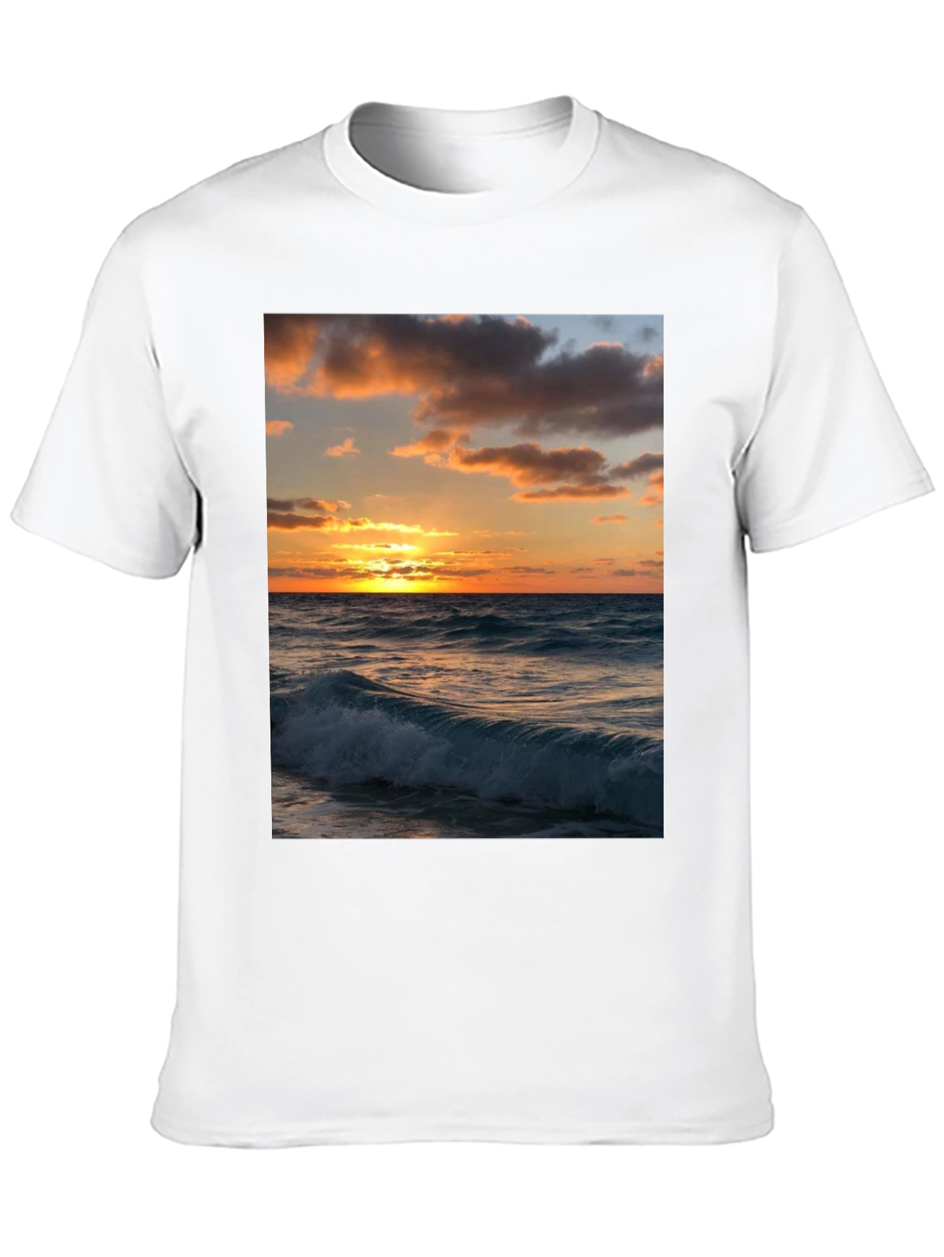 Black Sunset Wave Graphic Tee - Black view 10
