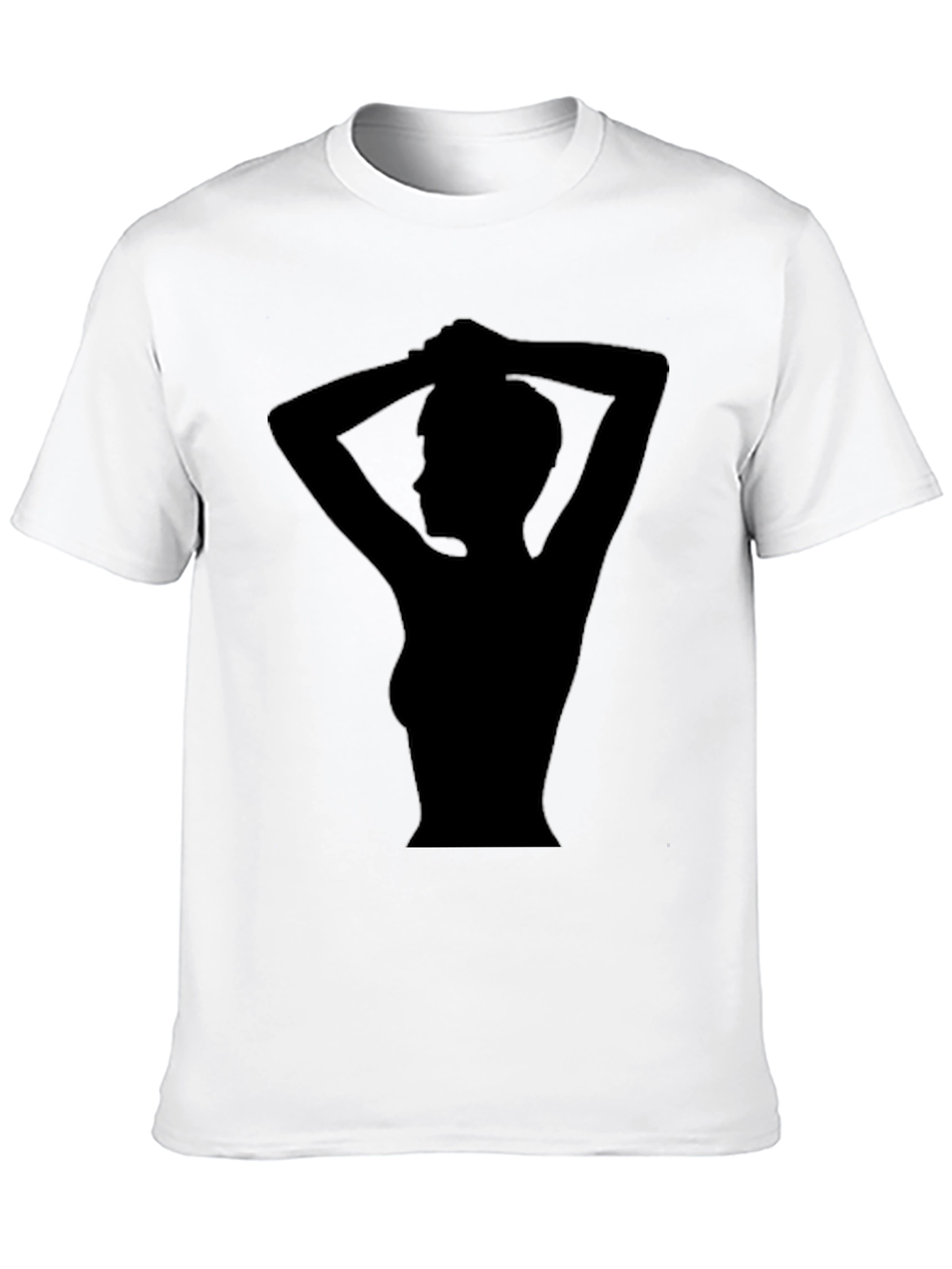 Black Silhouette Graphic Tee - Stylish Black T-Shirt view 10