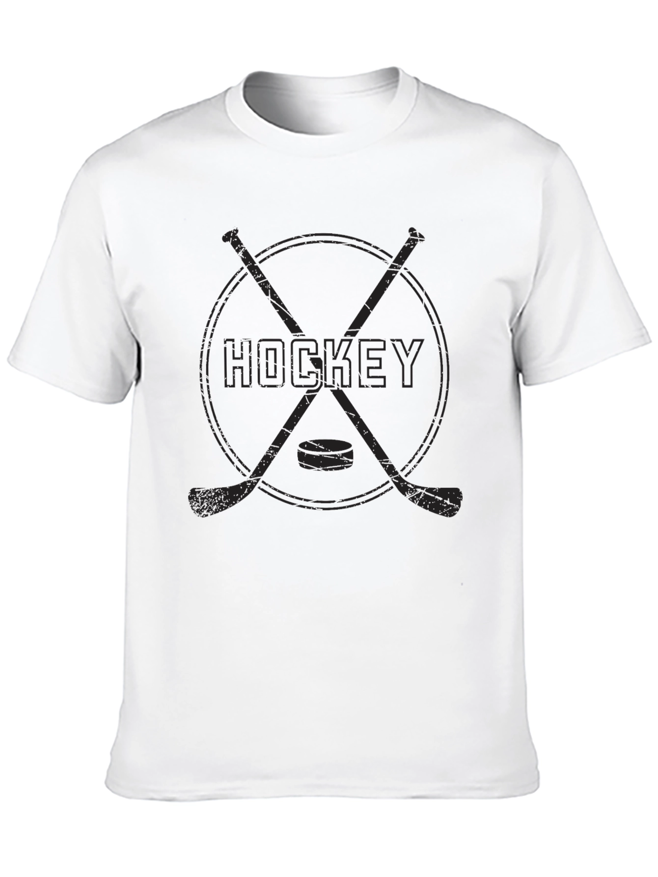 Black Vintage Hockey Graphic T-Shirt - Black view 10
