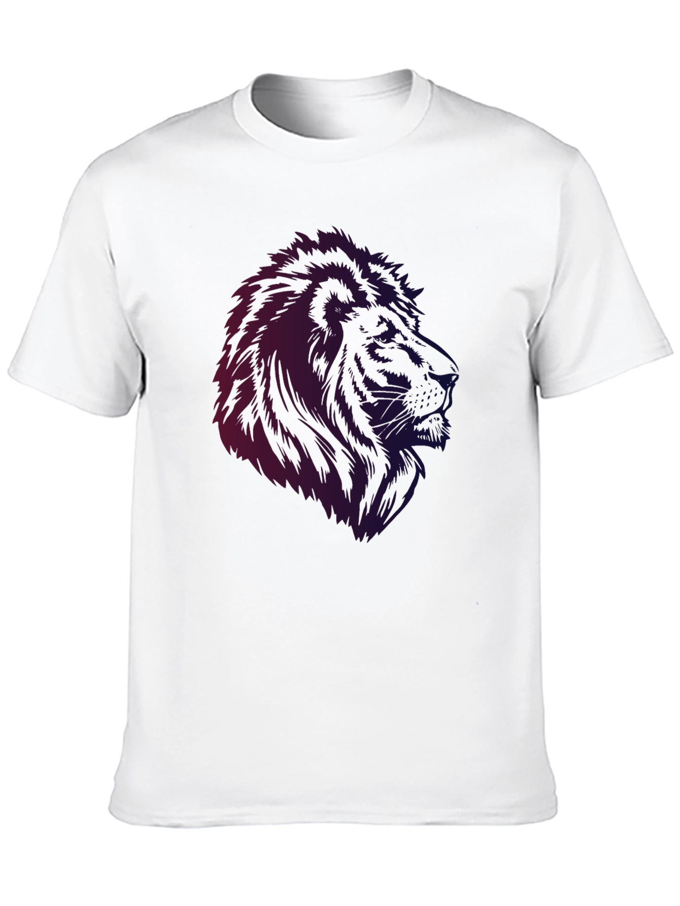 Black Lion Graphic Black T-Shirt - Men's Casual Tee view 10