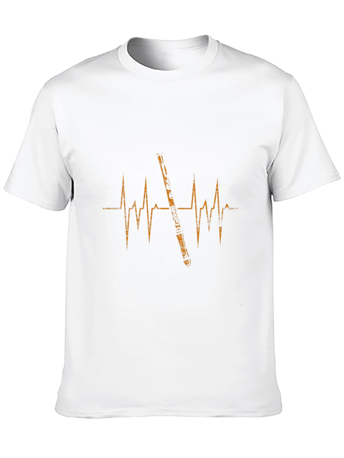 Black Flute Heartbeat Graphic Tee - Musician's Apparel view 10