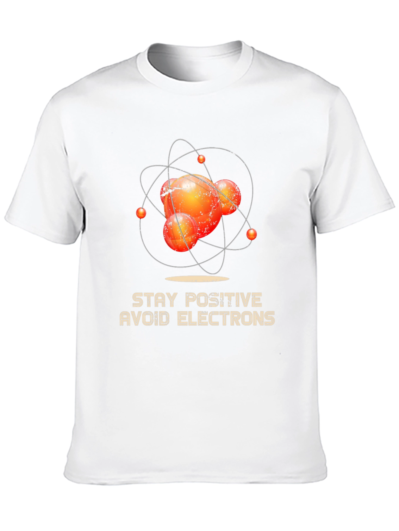 Black Stay Positive Avoid Electrons Graphic Tee view 10