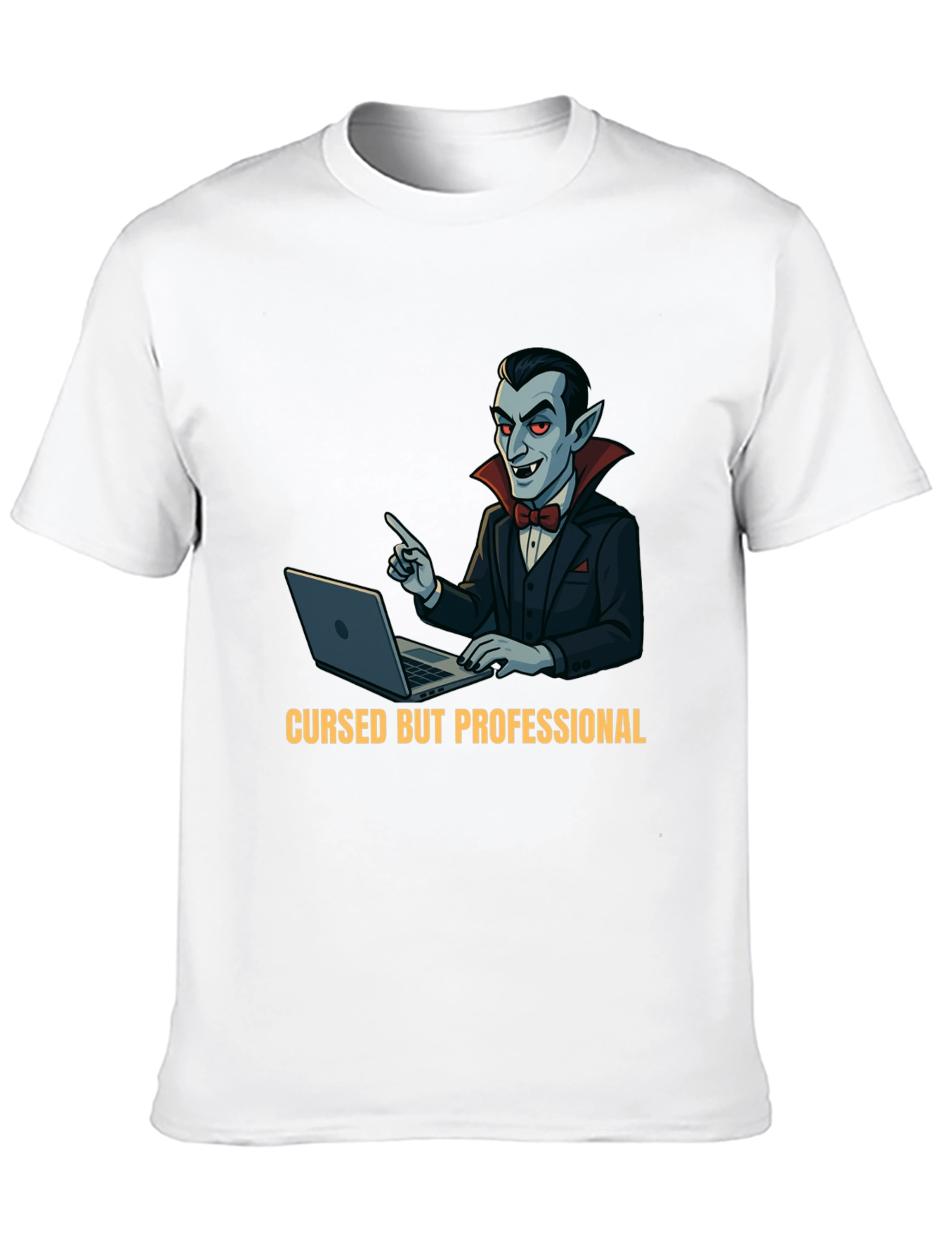 Black Cursed But Professional Vampire T-Shirt view 10