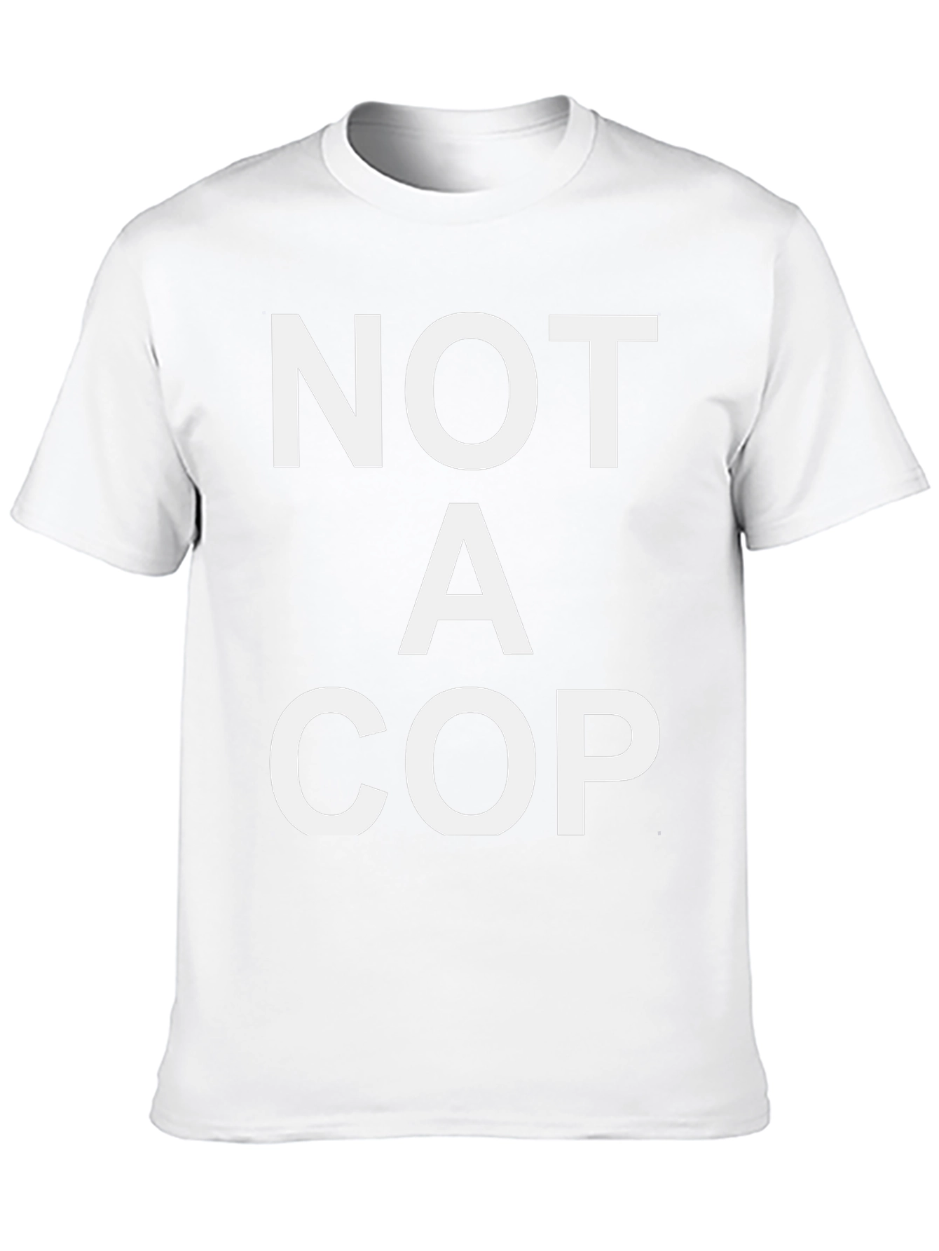 Black NOT A COP Graphic T-Shirt - Black Cotton Tee view 10