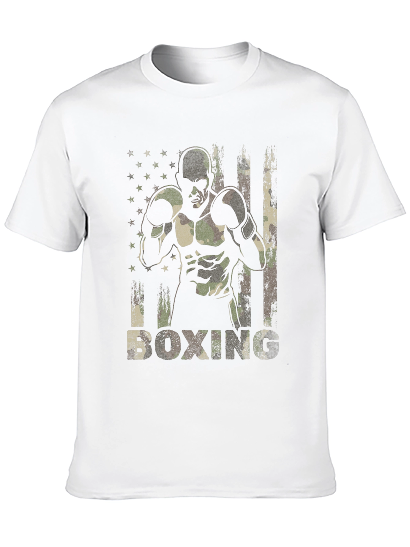 Black Military Boxing Camo T-Shirt view 10