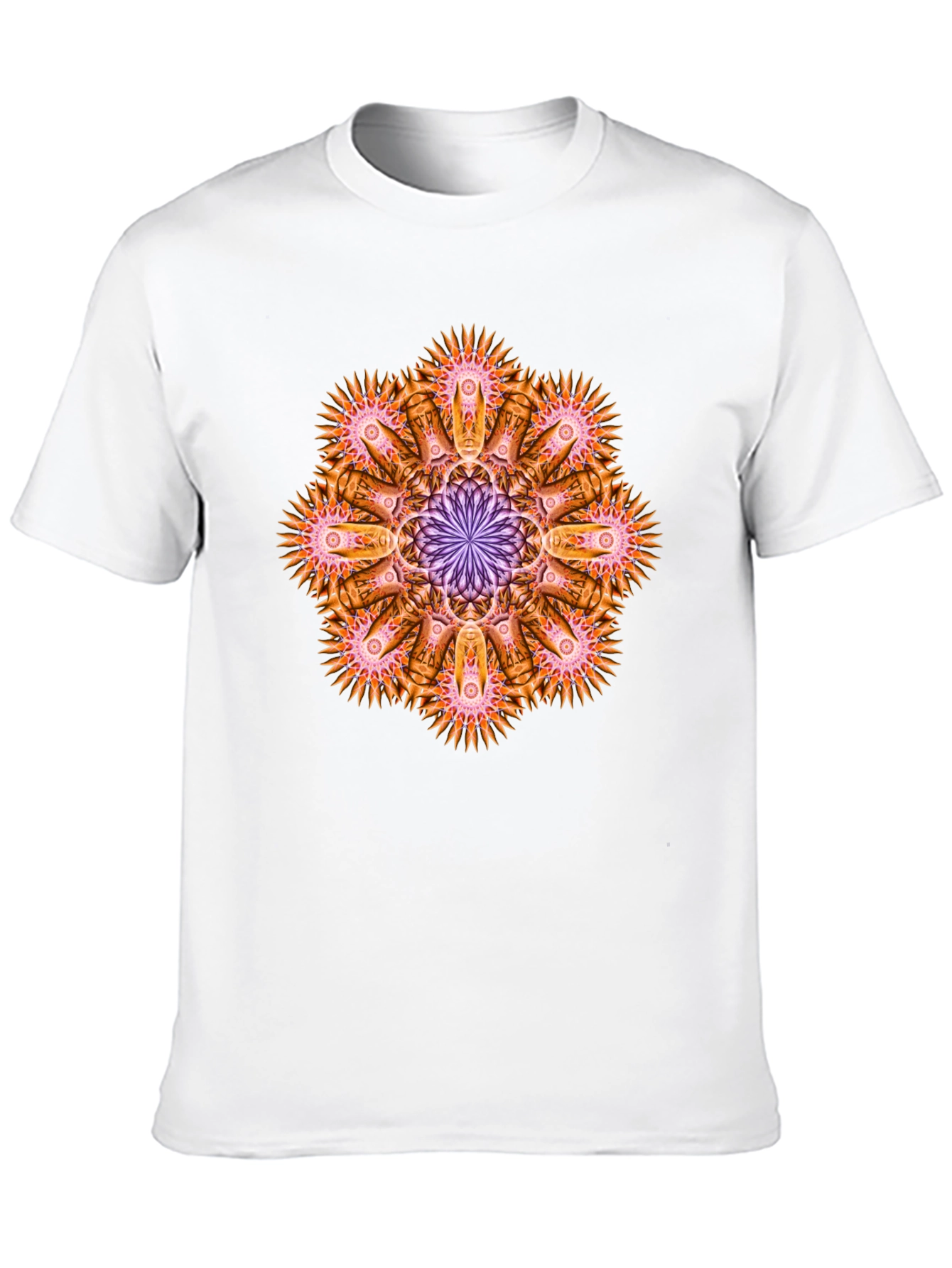 Black Abstract Mandala Graphic Tee - Black Cotton view 10