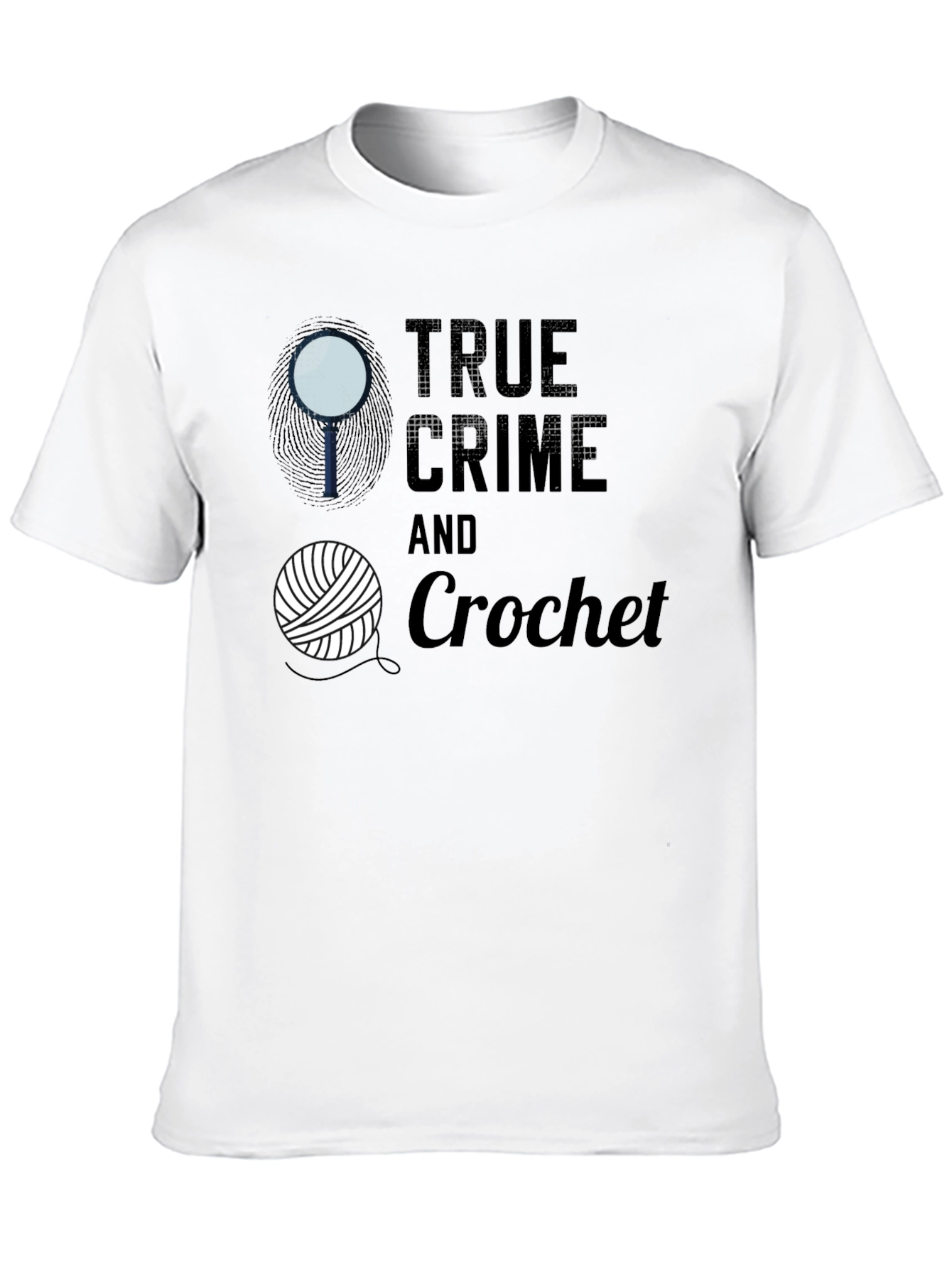 Black True Crime & Crochet Graphic Tee view 10