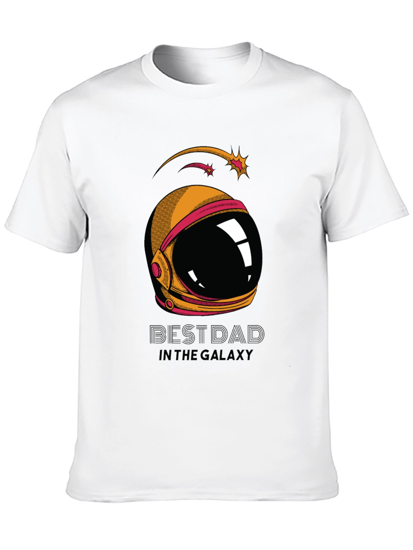 Black Best Dad Galaxy T-Shirt - Space Helmet Graphic Tee view 10
