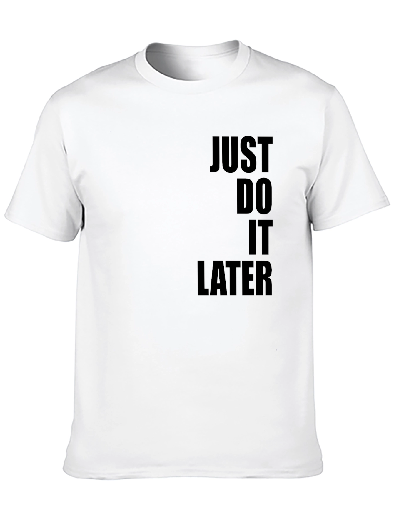 Black Just Do It Later T-Shirt - Black Graphic Tee view 10