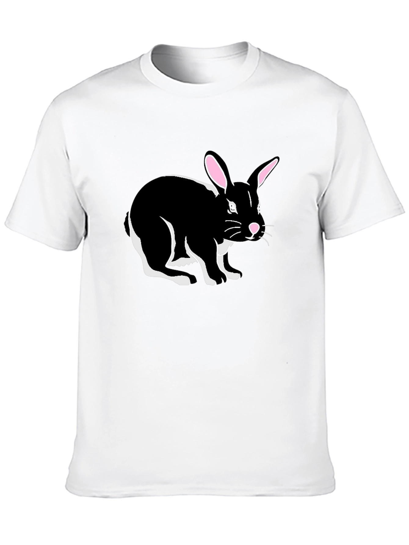 Black Black Rabbit Graphic Tee - Men's Stylish Crew Neck T-Shirt view 10