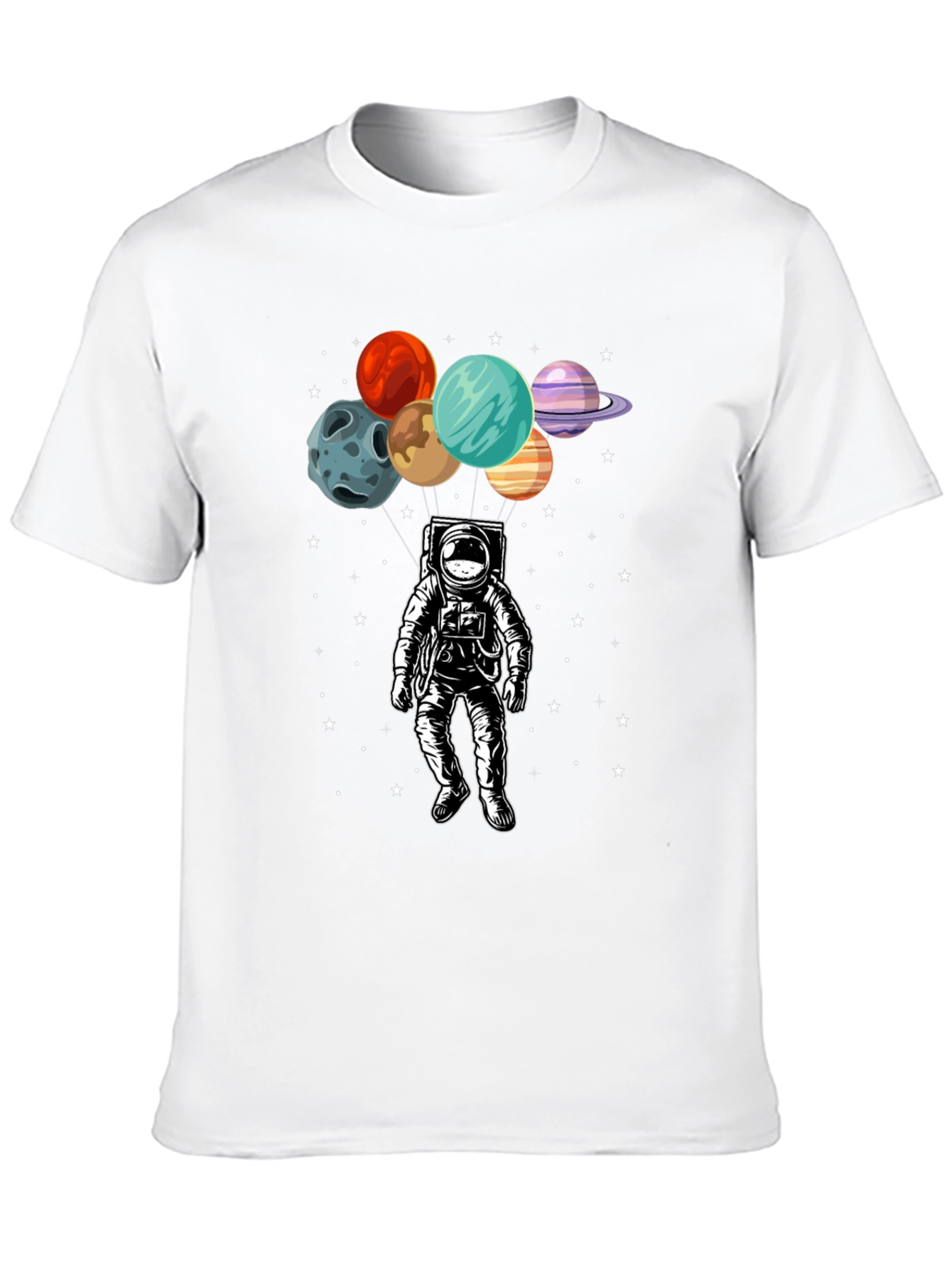 Black Astronaut Planets Graphic T-Shirt - Space Adventure view 10