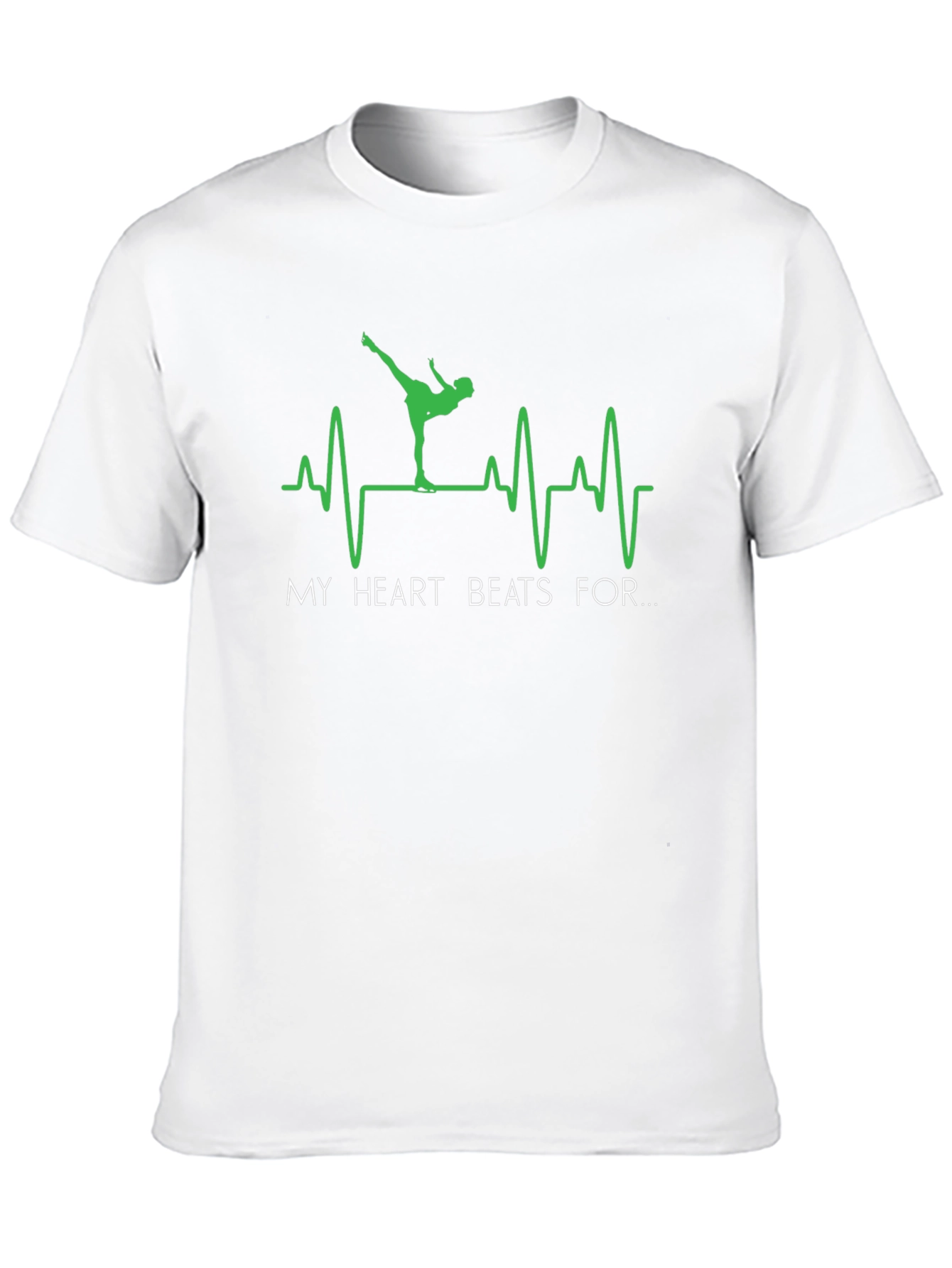 Black My Heart Beats For Ice Skating T-Shirt view 10