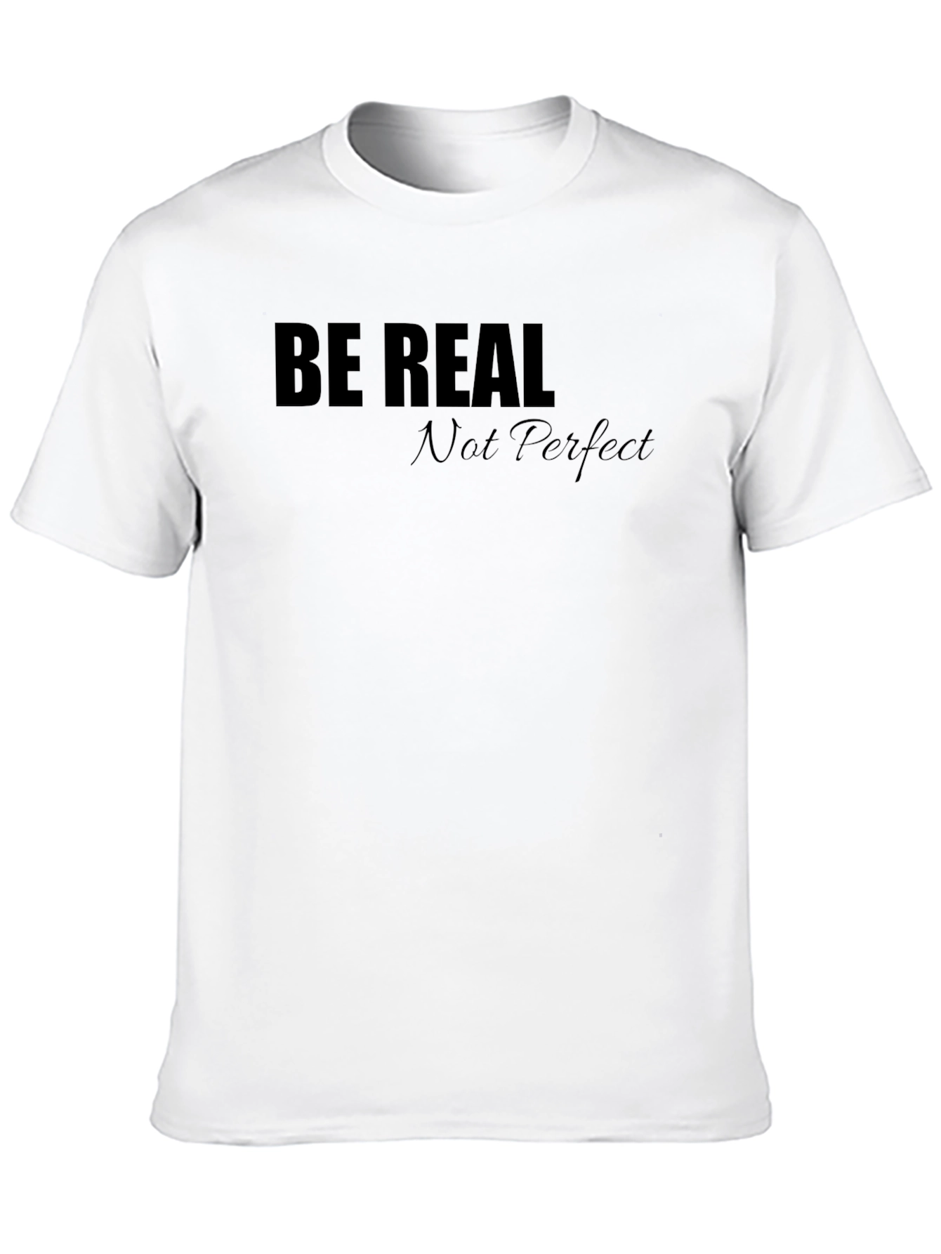 Black Be Real Graphic Tee - Black Casual T-Shirt view 10