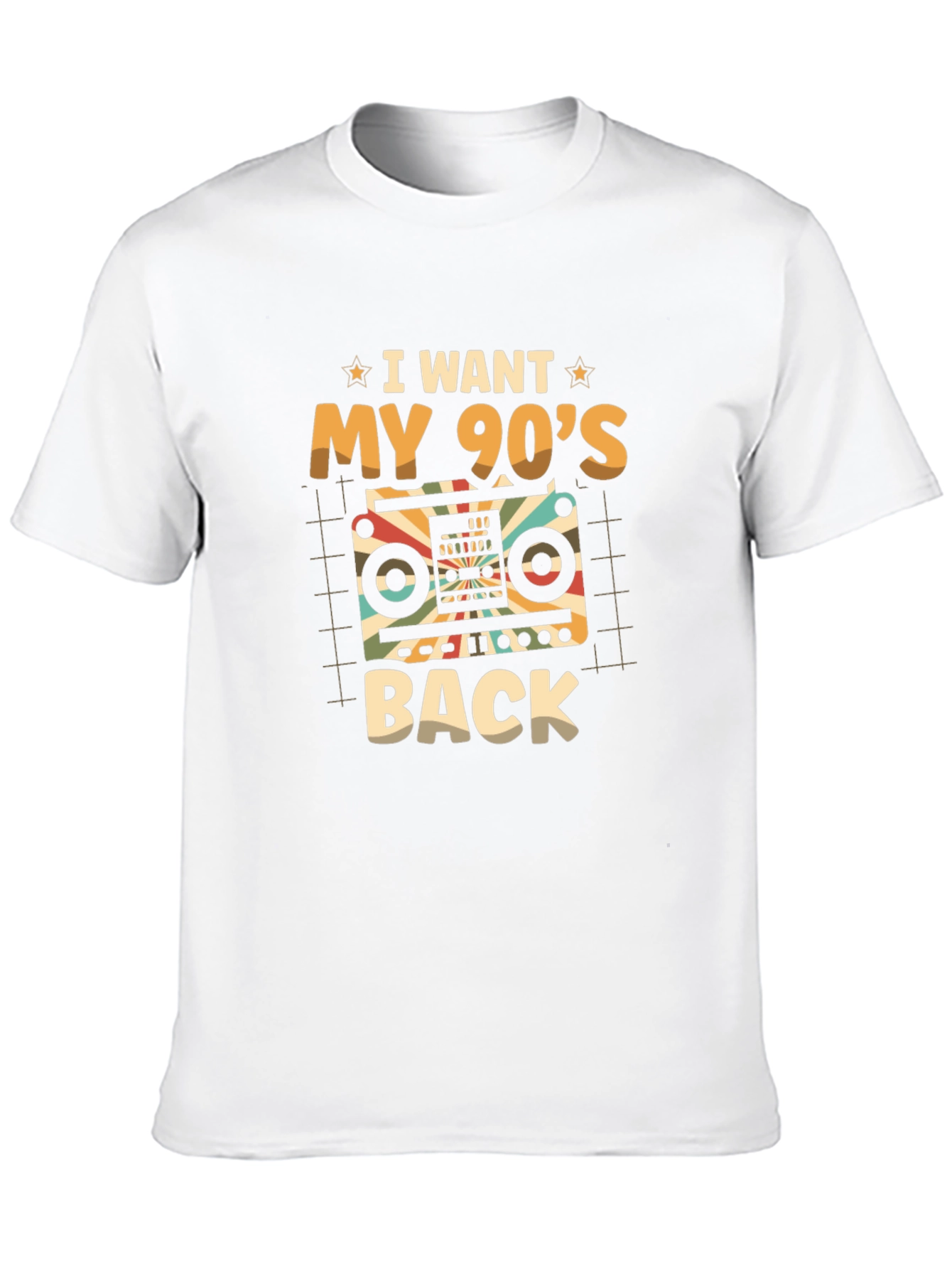 Black I Want My 90s Back Retro Graphic Tee view 10
