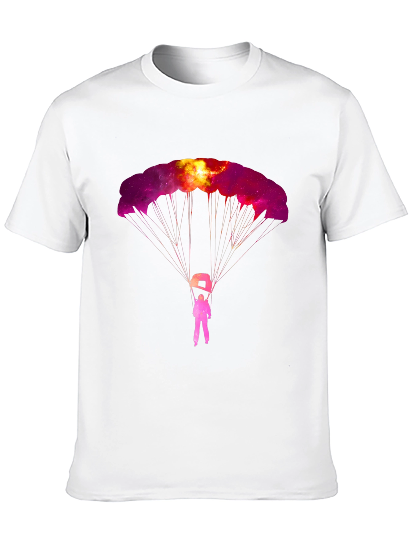 Black Skydiving Galaxy Graphic Tee - Black view 10