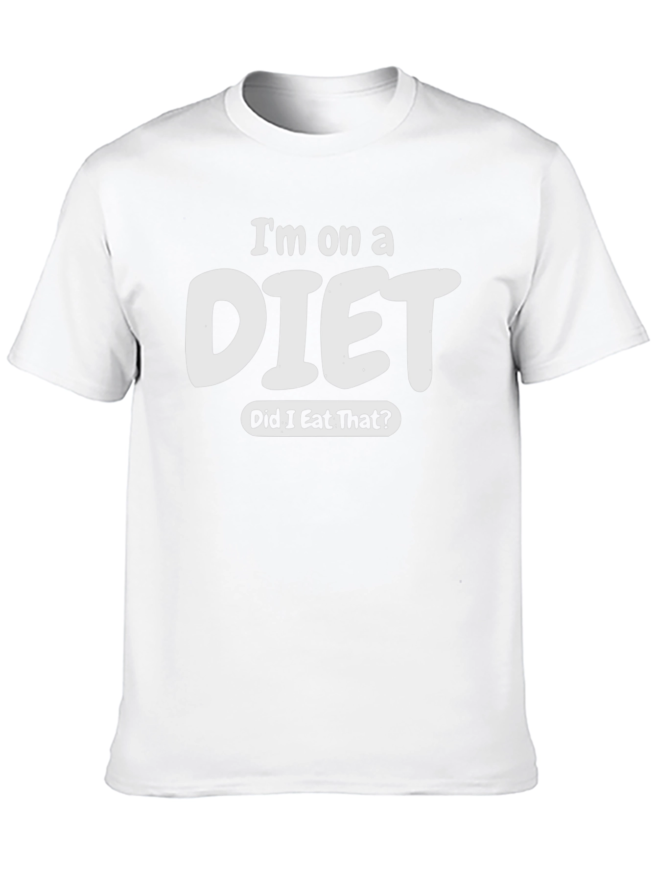 Black I'm On A Diet Funny Graphic T-Shirt view 10