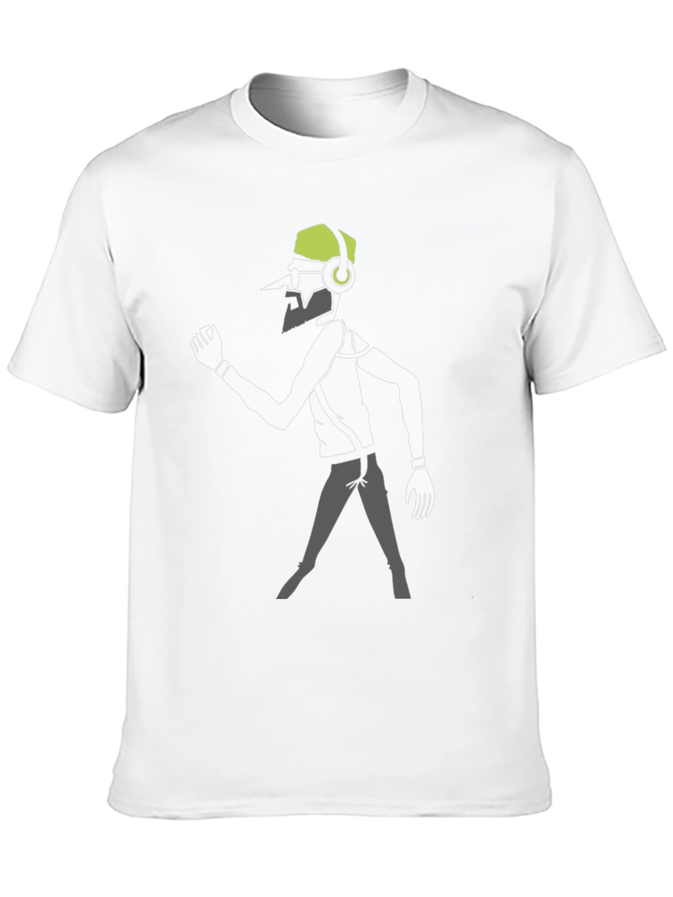 Black Funky DJ Graphic Tee - Black Cotton Casual Wear view 10