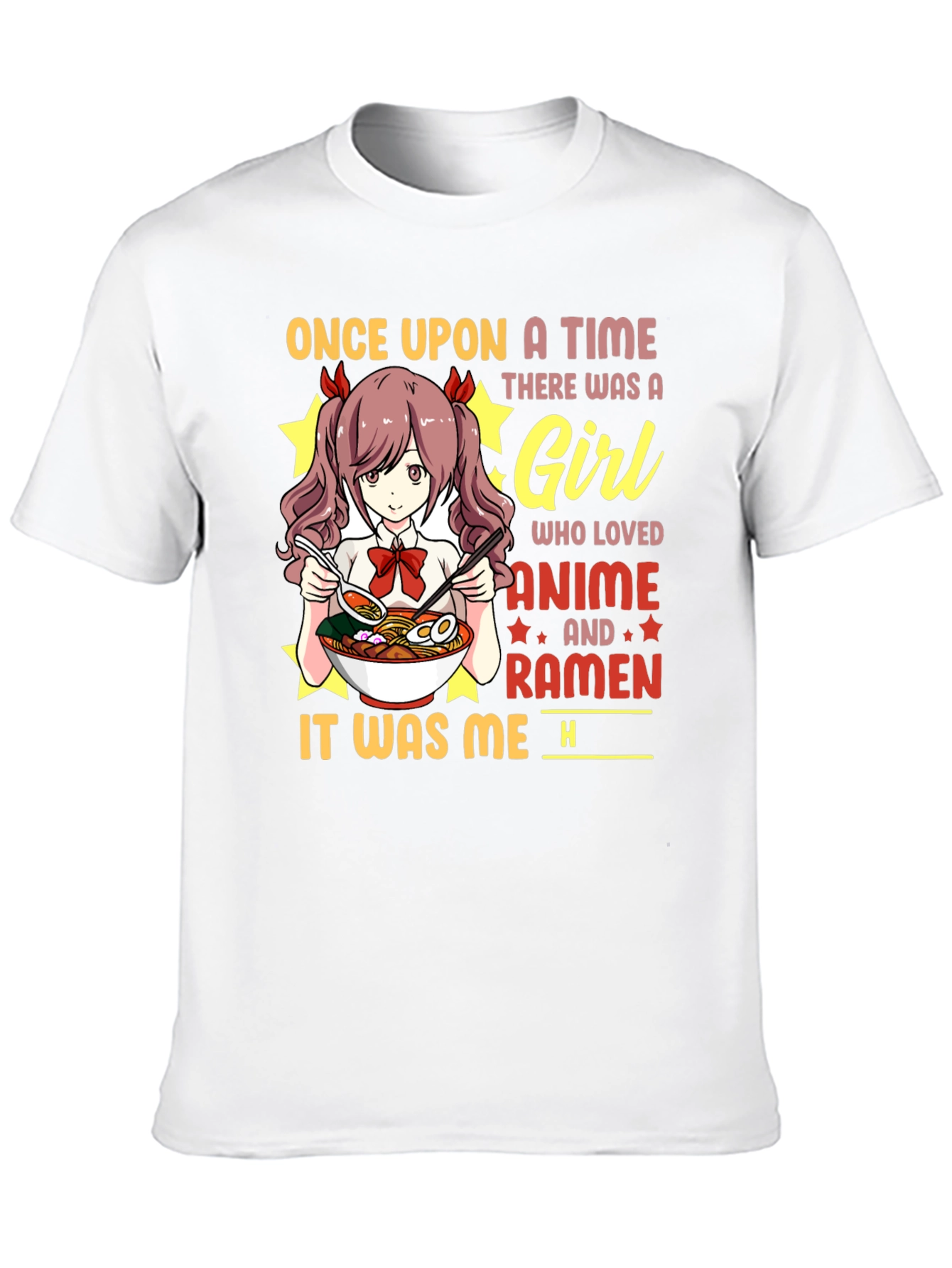 Black Anime & Ramen Girl T-Shirt view 10