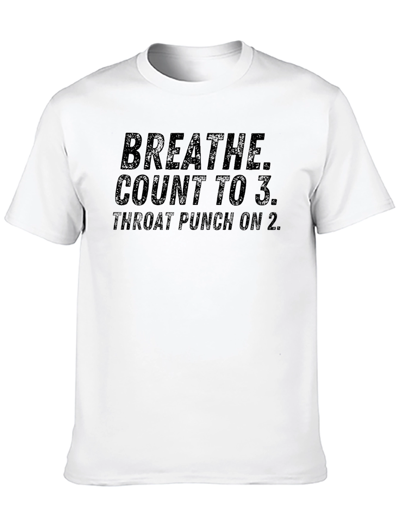 Black Breathe Count Throat Punch Graphic Tee view 10