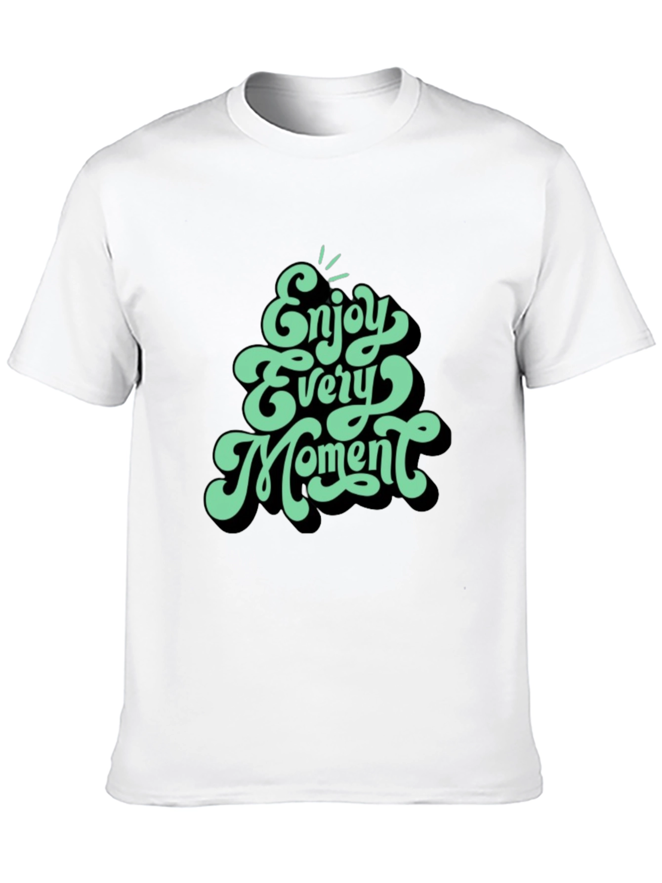 Enjoy Every Moment Graphic Tee - Stylish Black T-Shirt - 10
