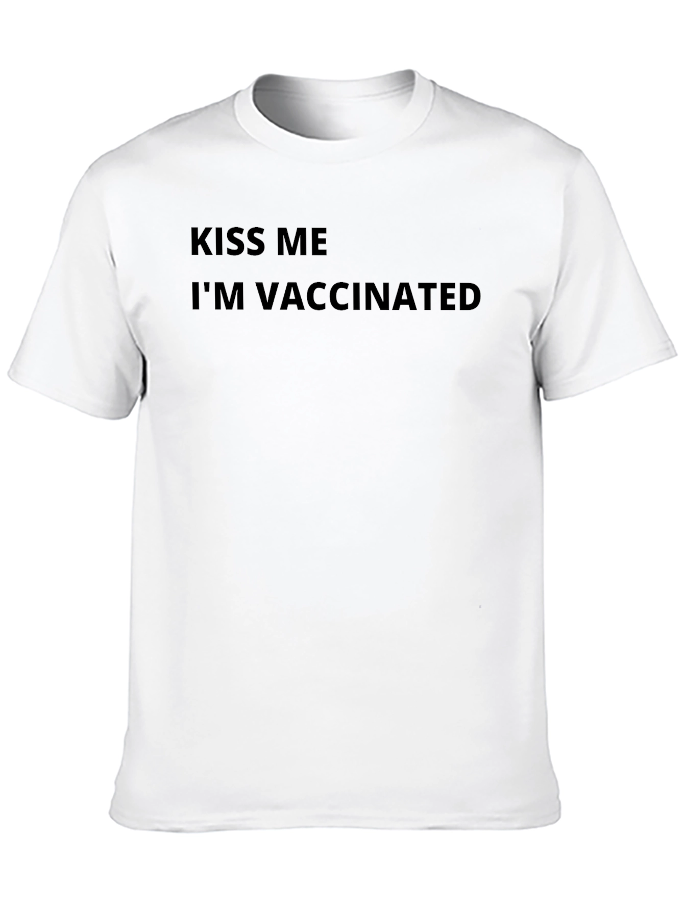 Black Kiss Me I'm Vaccinated Graphic T-Shirt view 10