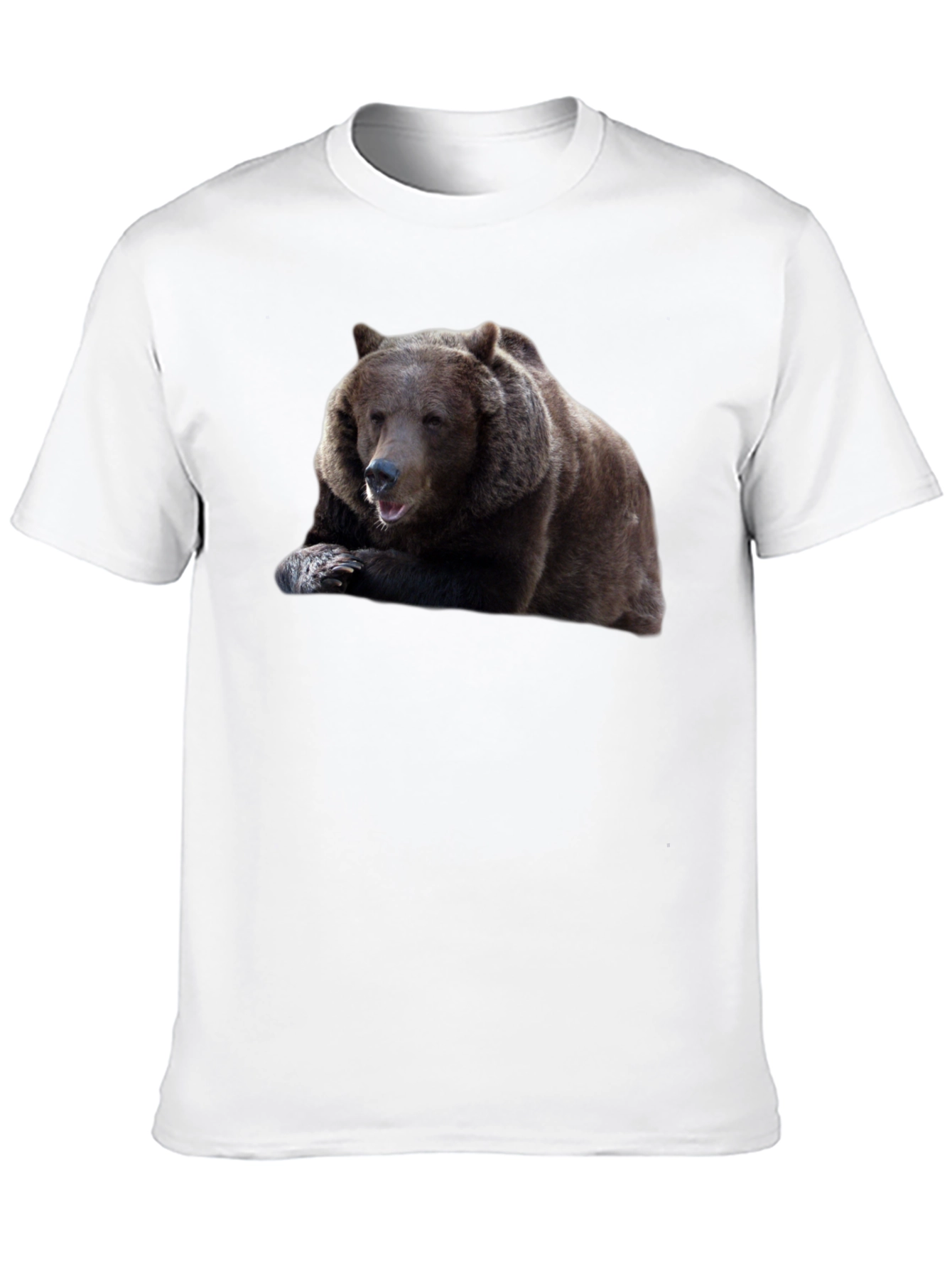 Black Bear Graphic Tee - Men's Black Cotton T-Shirt view 10