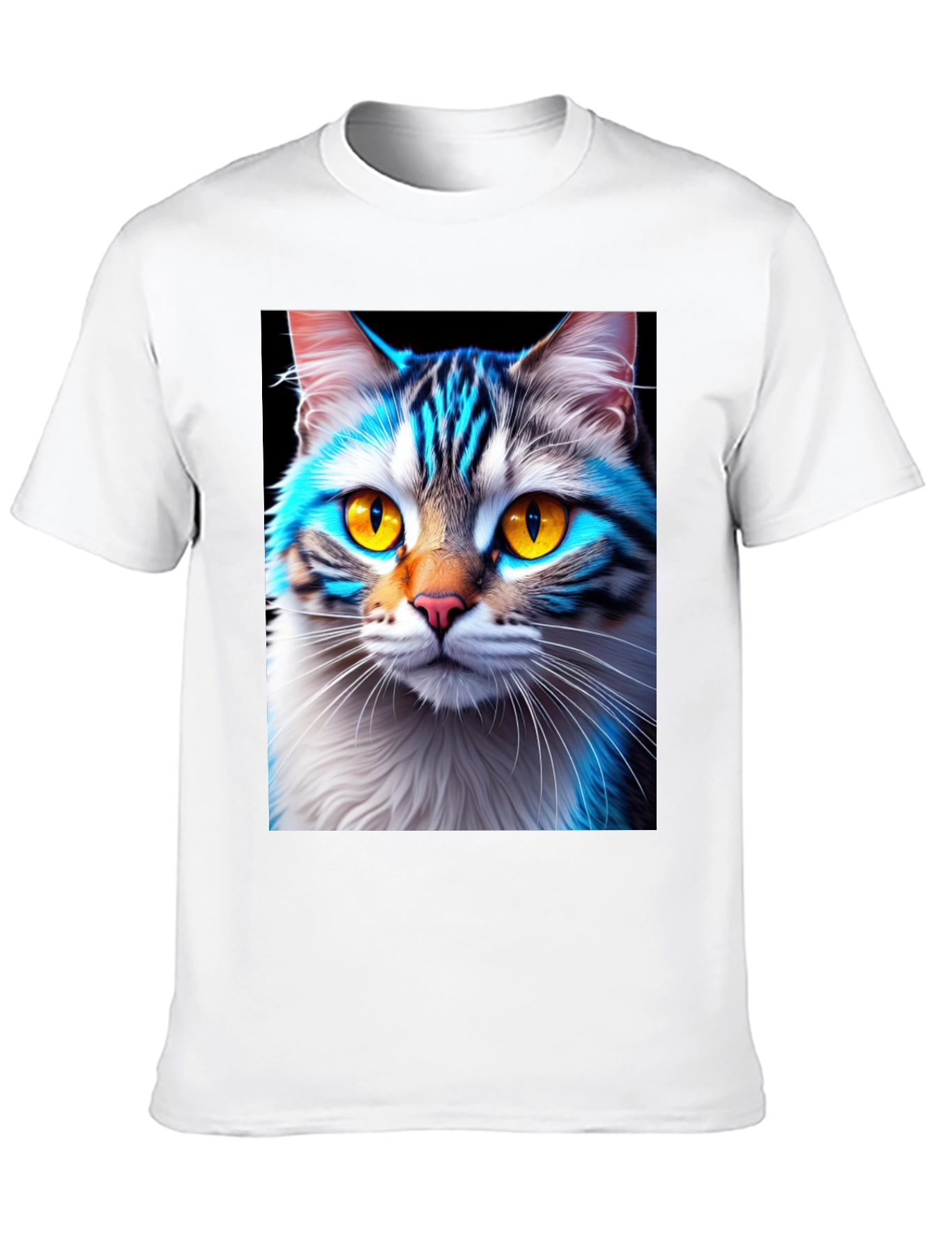 Black Cool Cat Graphic Tee - Stylish Animal Print Shirt view 10