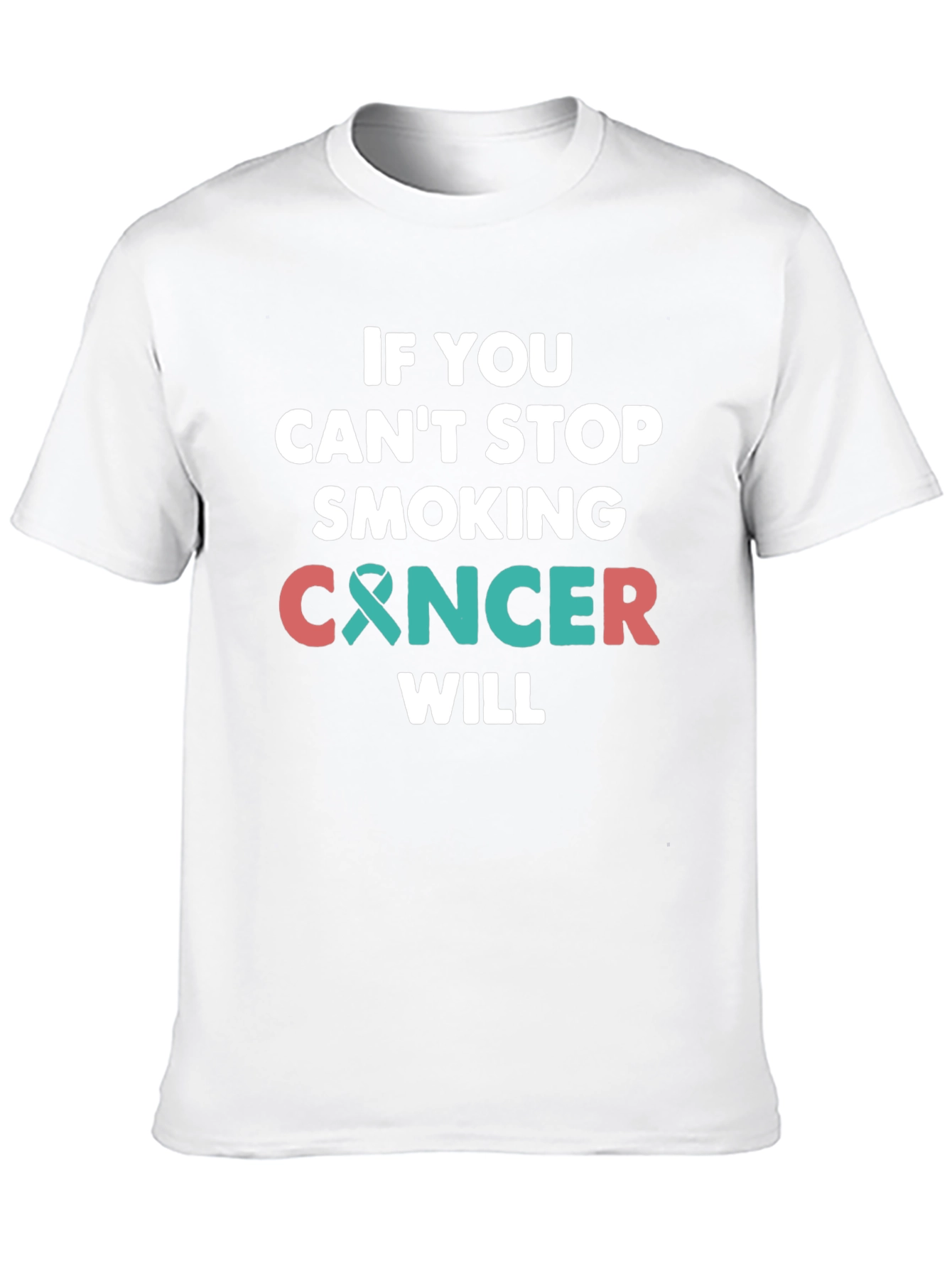Black Stop Smoking Cancer Awareness T-Shirt view 10