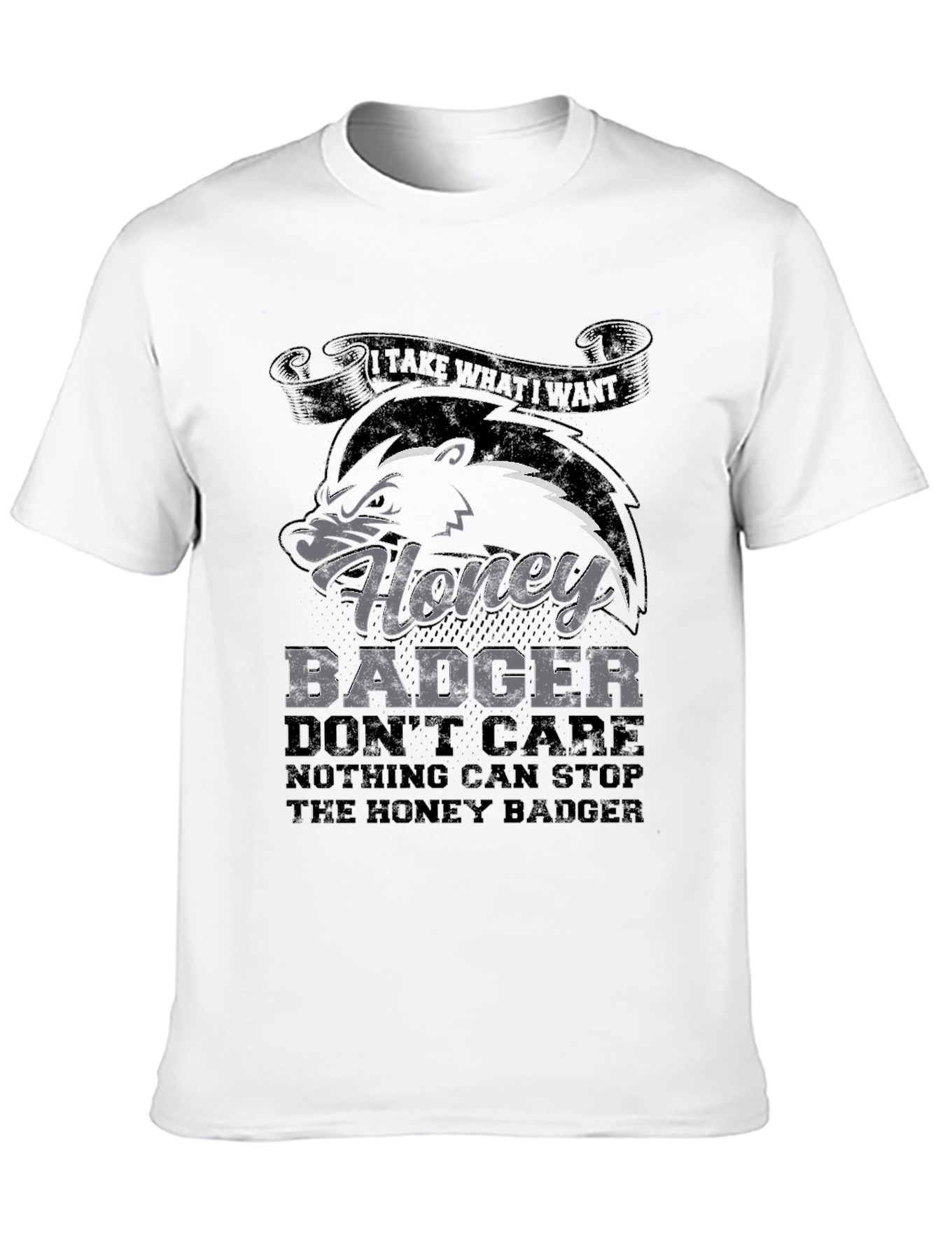 Black Honey Badger T-Shirt - Don't Care view 10