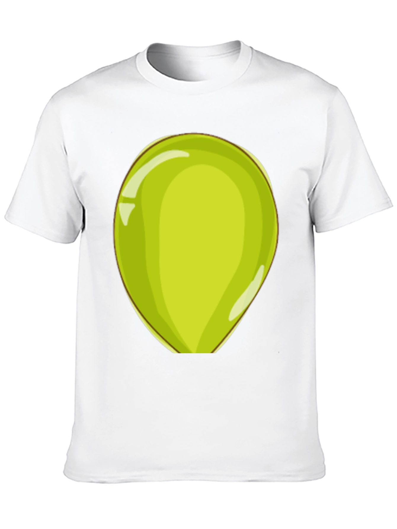 Black Fun Cartoon Green Egg Men's T-Shirt view 10