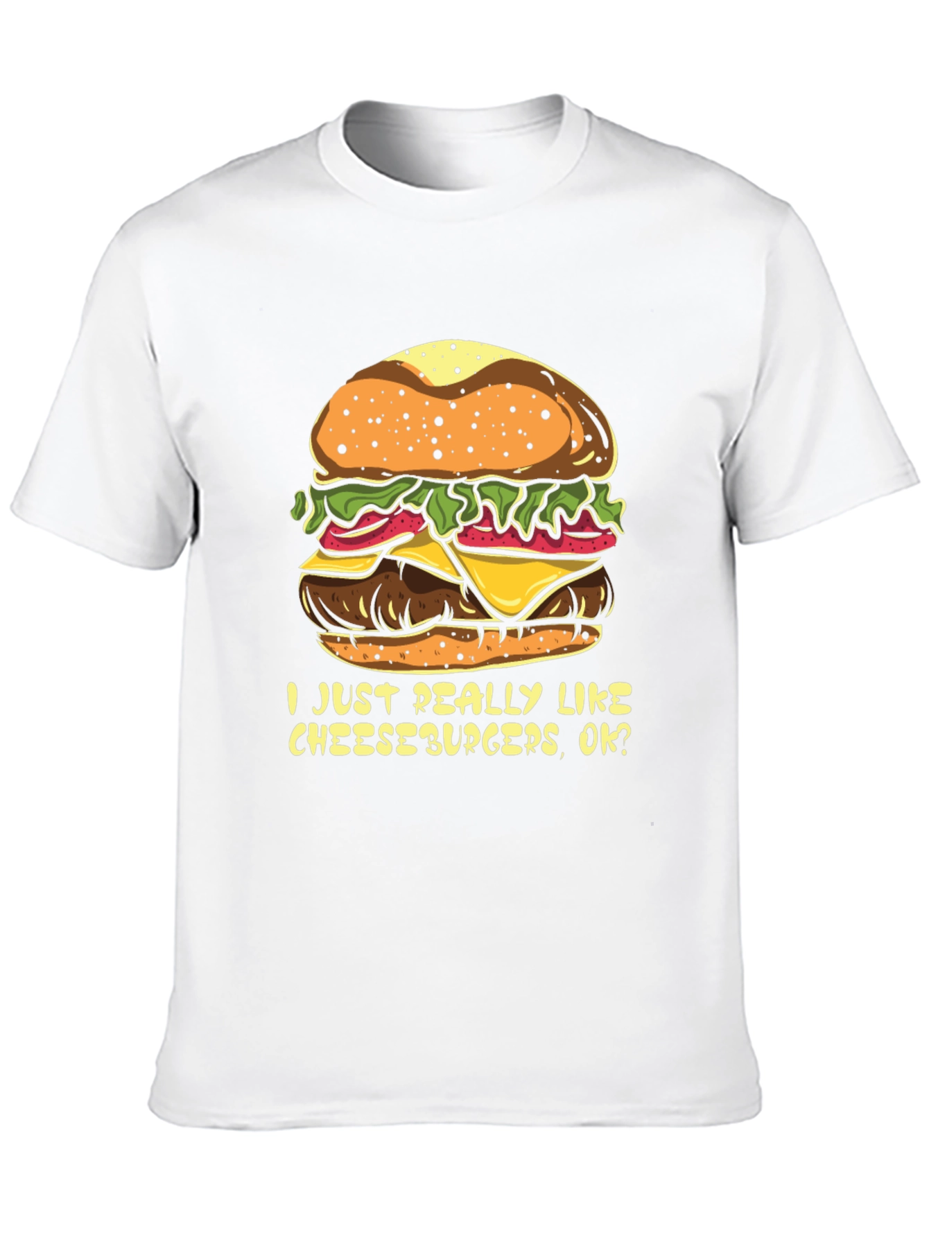 Black Cheeseburger Lover T-Shirt - Funny Foodie Tee view 10