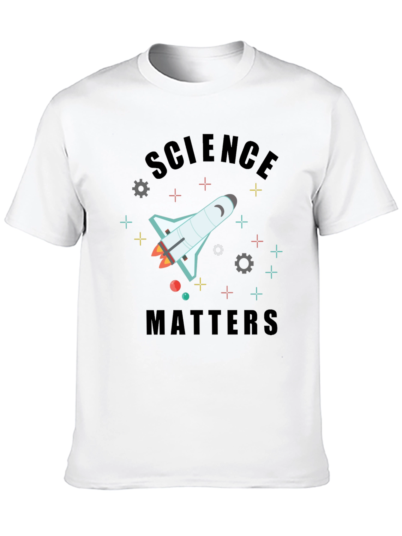 Black Science Matters Space Shuttle Graphic T-Shirt view 10