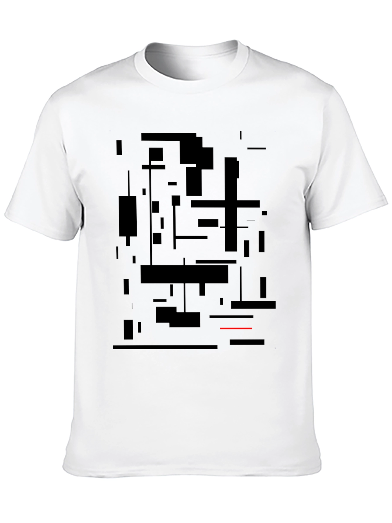 Black Modern Abstract Art Black Graphic Tee view 10