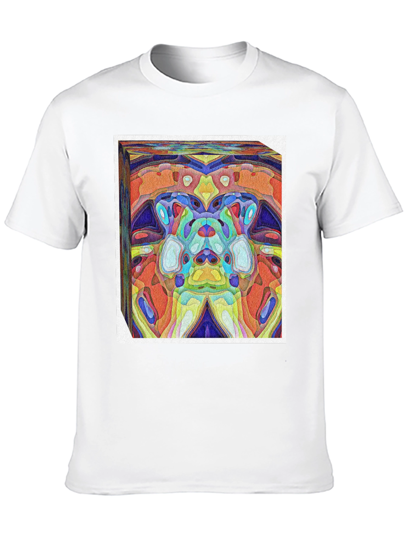 Black Abstract Art Print Tee - Vivid & Unique Design view 10