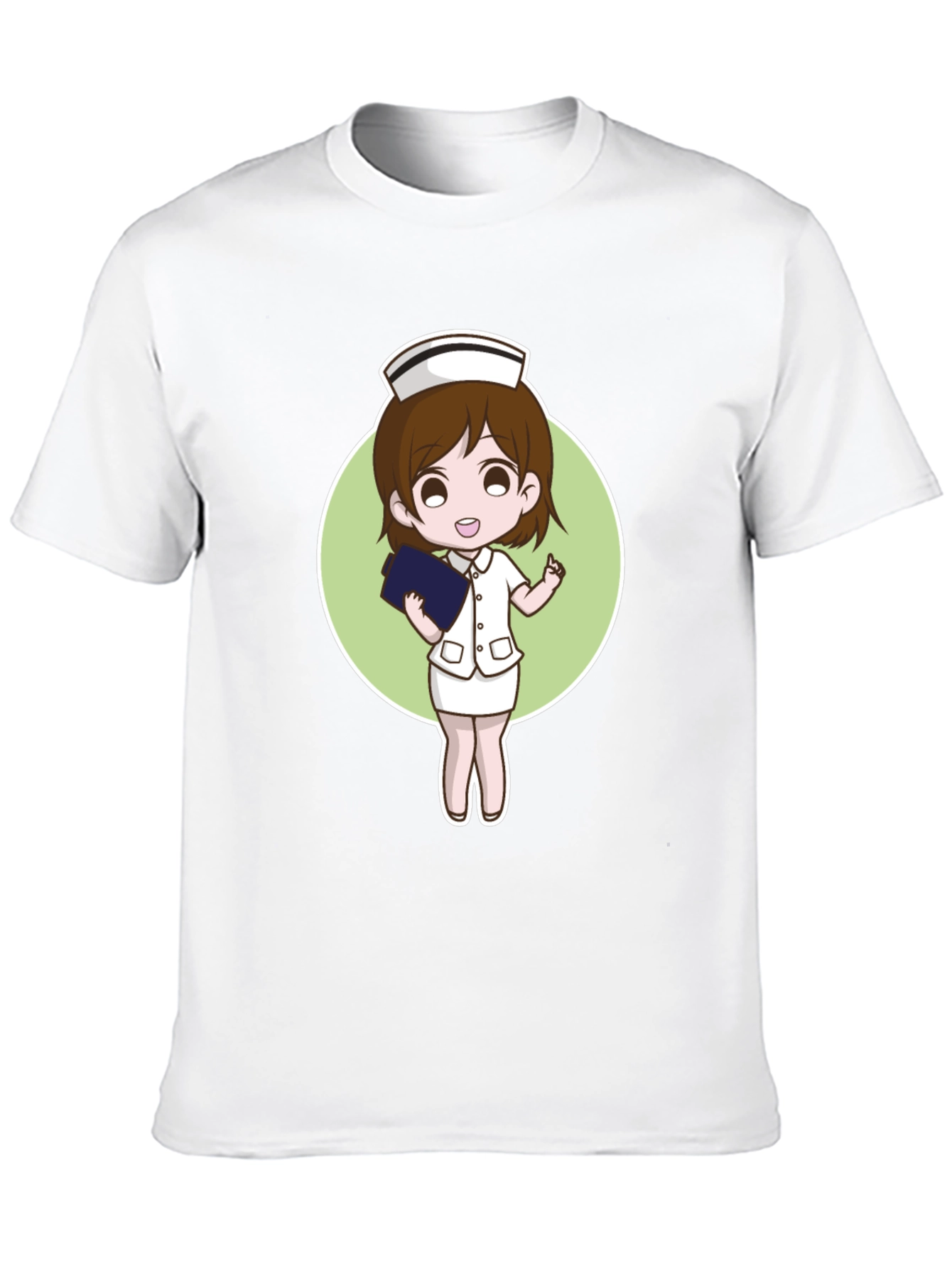 Cartoon Nurse Graphic Tee - Black - 10