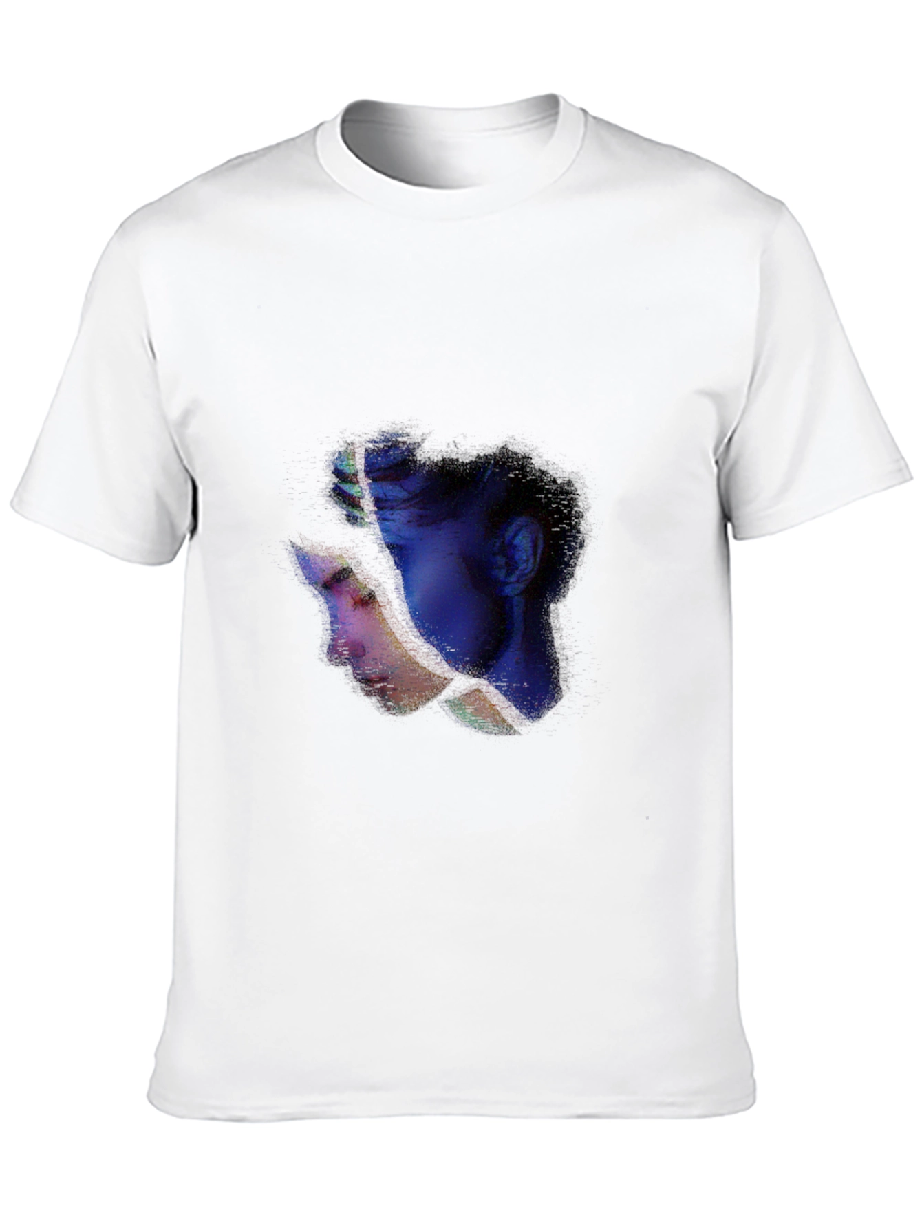 Black Abstract Portrait Black Tee view 10