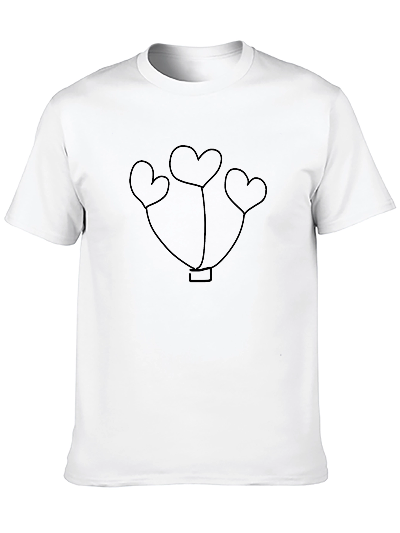 Black Heart Balloons Graphic Black Tee view 10